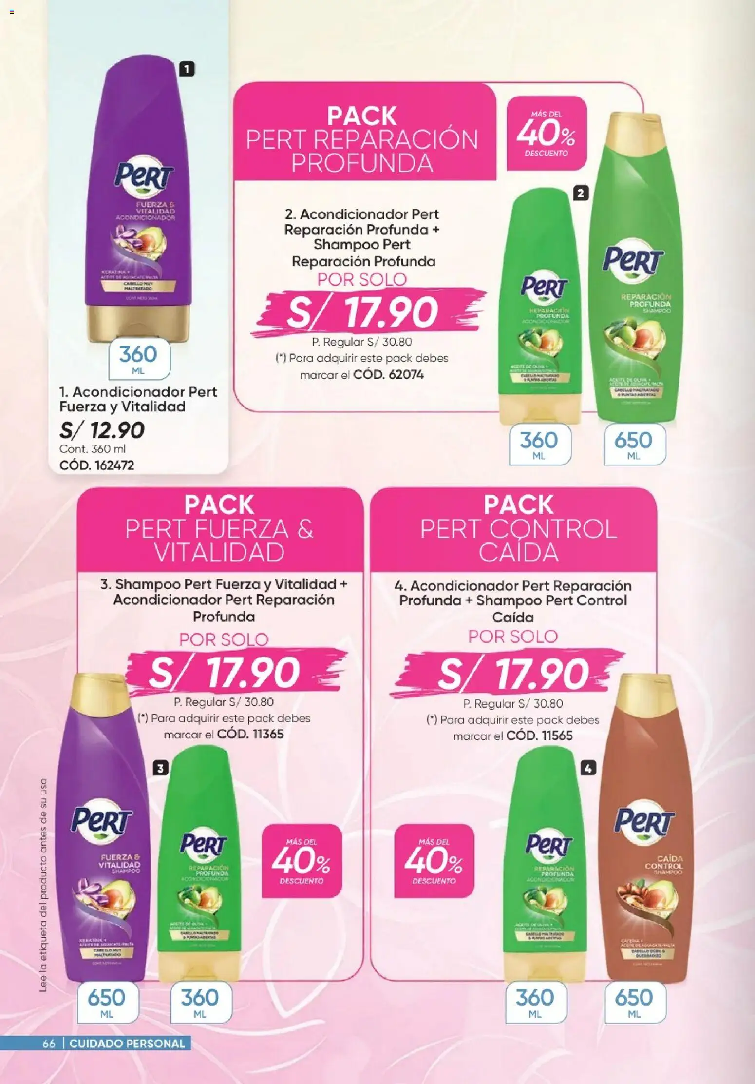Catálogo Azzorti válido desde 20/09/2026 | Página: 66 | Productos: Shampoo, Acondicionador