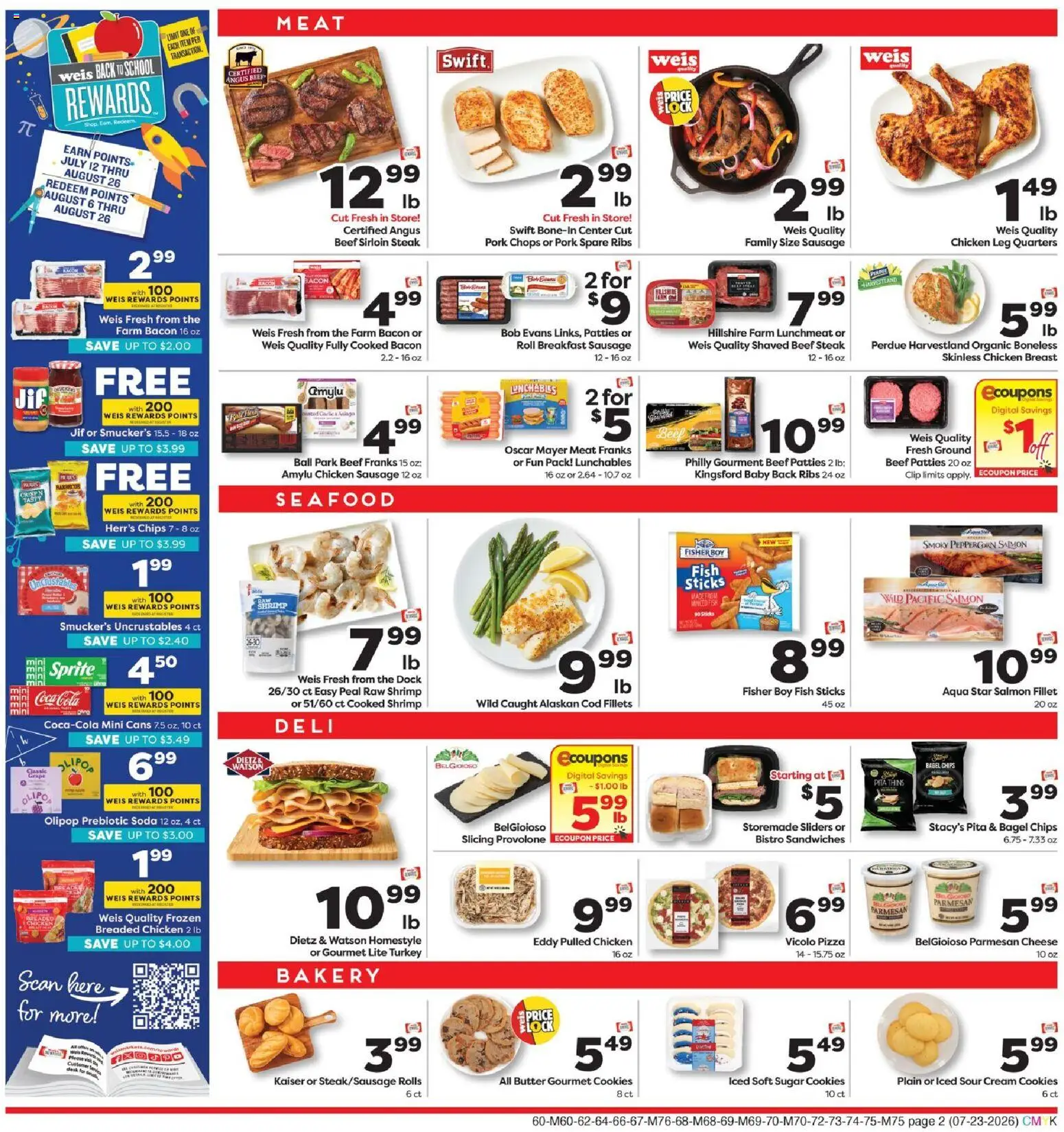 Weis Weekly Circular - DE - valid from 07/23/2026 | Page: 2 | Products: Clip, Pork, Cream, Sausage