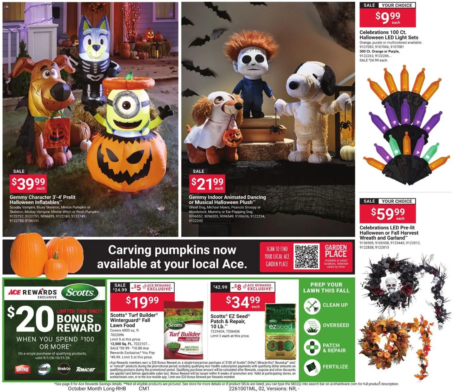 Giant Eagle Ace Ad - valid from 10/01/2026 | Page: 2 | Products: LED light, Peanuts, Pumpkin