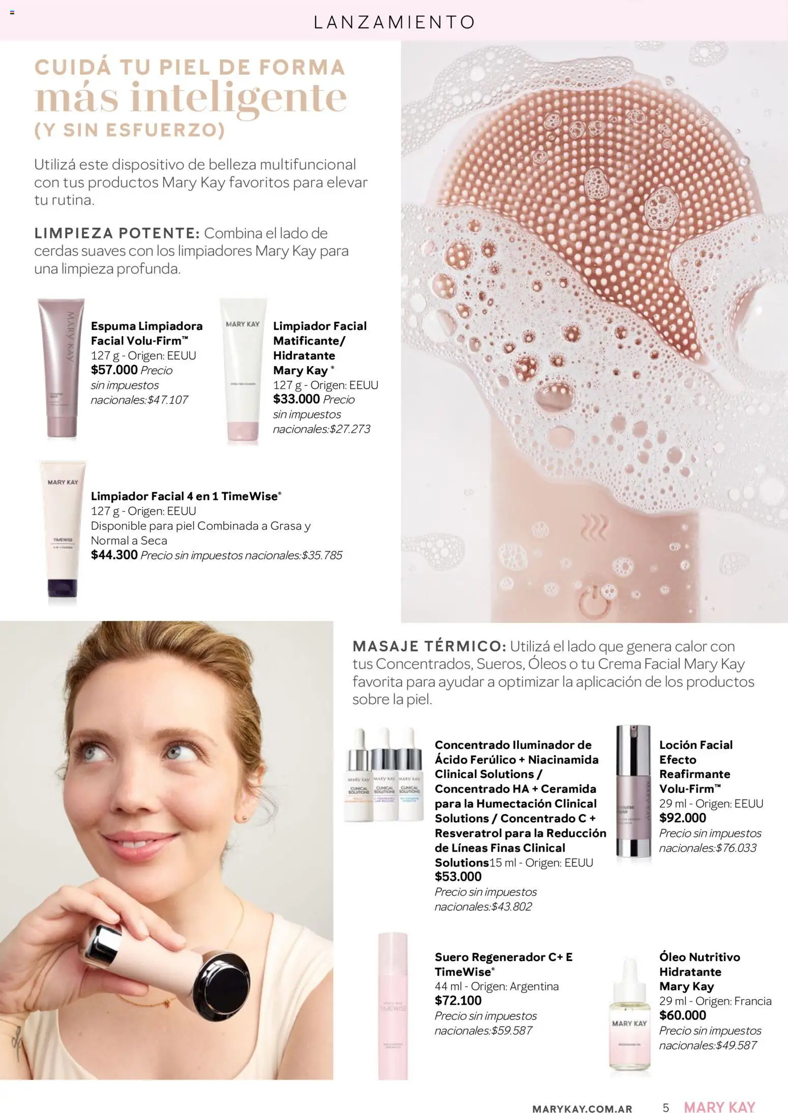 Mary Kay - Catálogo │ válido desde el 01/09/2026 | Página: 5 | Productos: Sobre, Crema facial, Loción, Espuma
