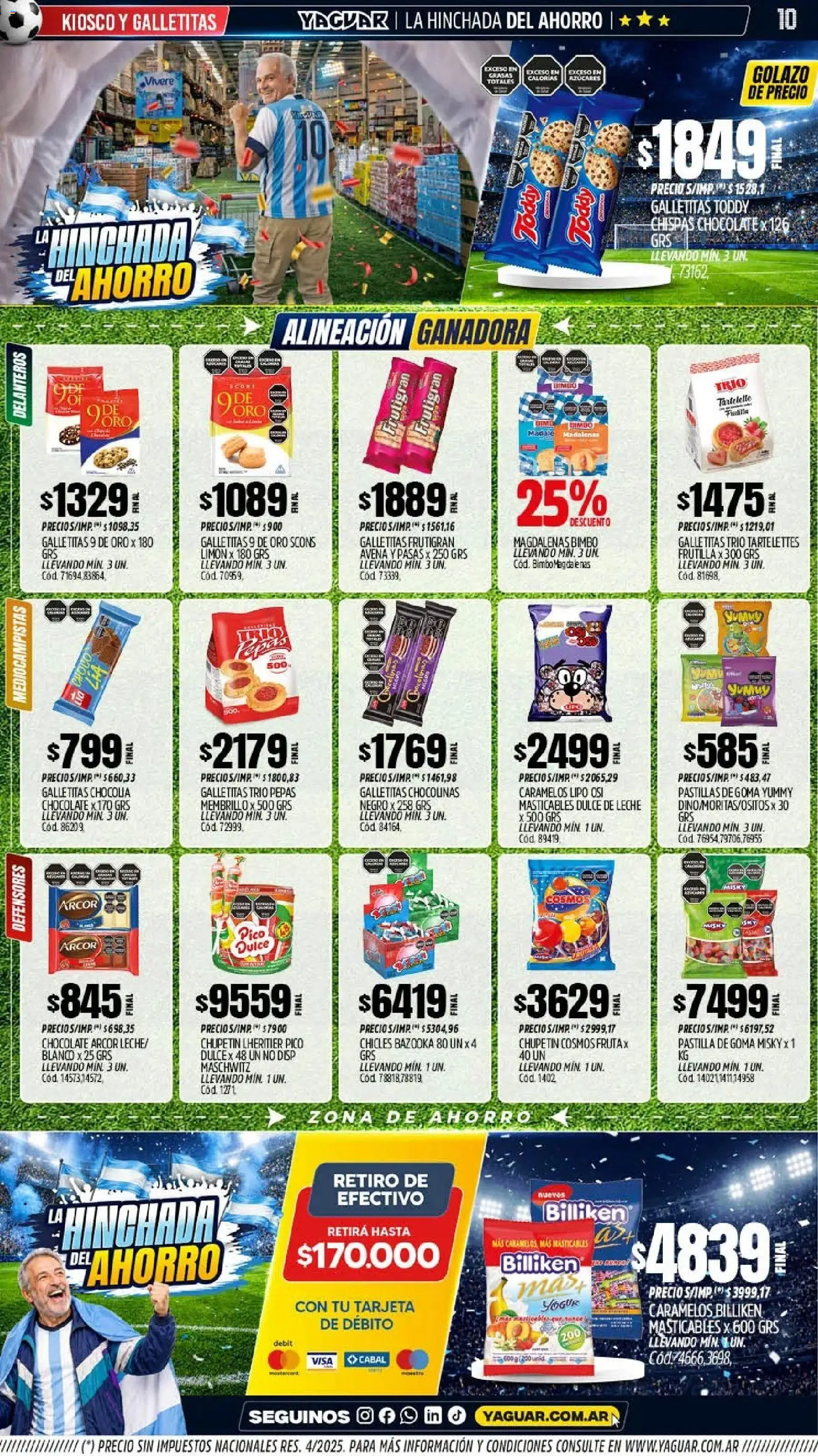 Yaguar - Oferta Semanal General Roca │ válido desde el 08.06.2026 | Página: 11 | Productos: Dulce de leche, Limón, Leche, Yogur