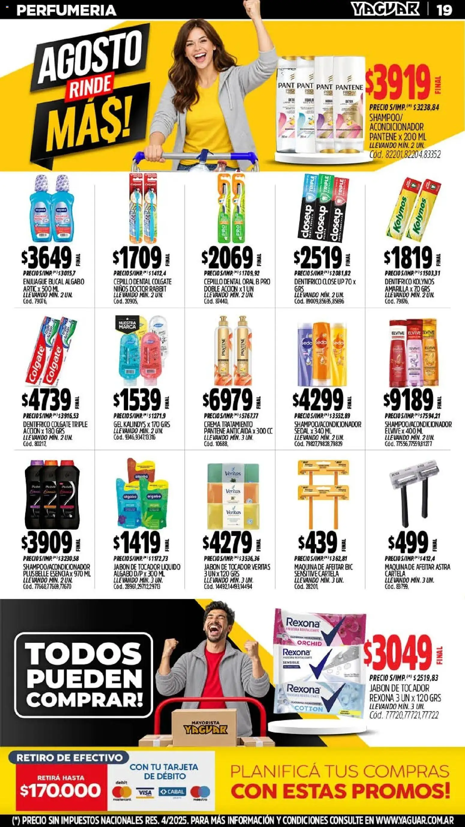 Yaguar - Oferta Semanal Mar del Plata │ válido desde el 17/07/2026 | Página: 19 | Productos: Acondicionador, Jabón, Enjuague bucal, Crema
