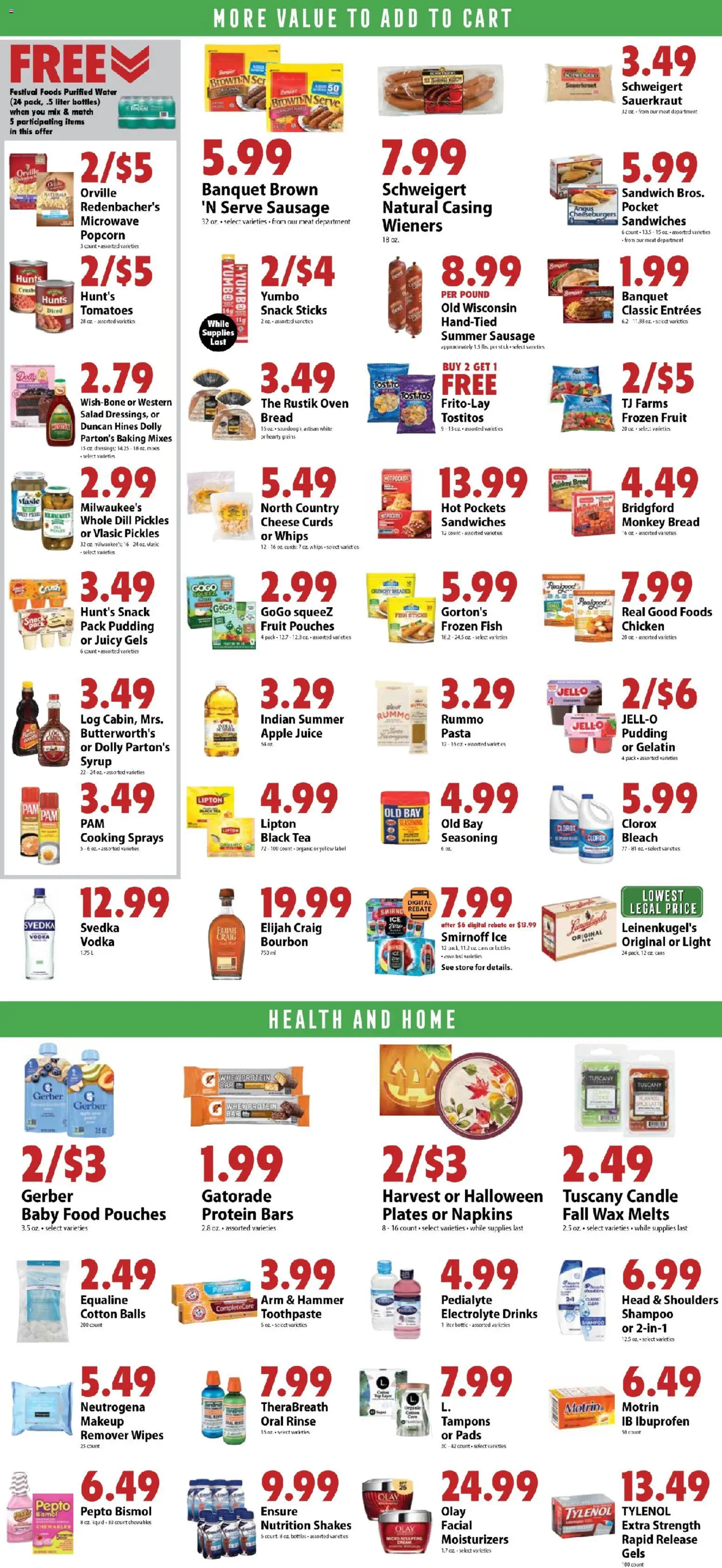 Festival Foods Weekly Ad - valid from 09/30/2026 | Page: 7 | Products: Apple juice, Hammer, Fish, Cream