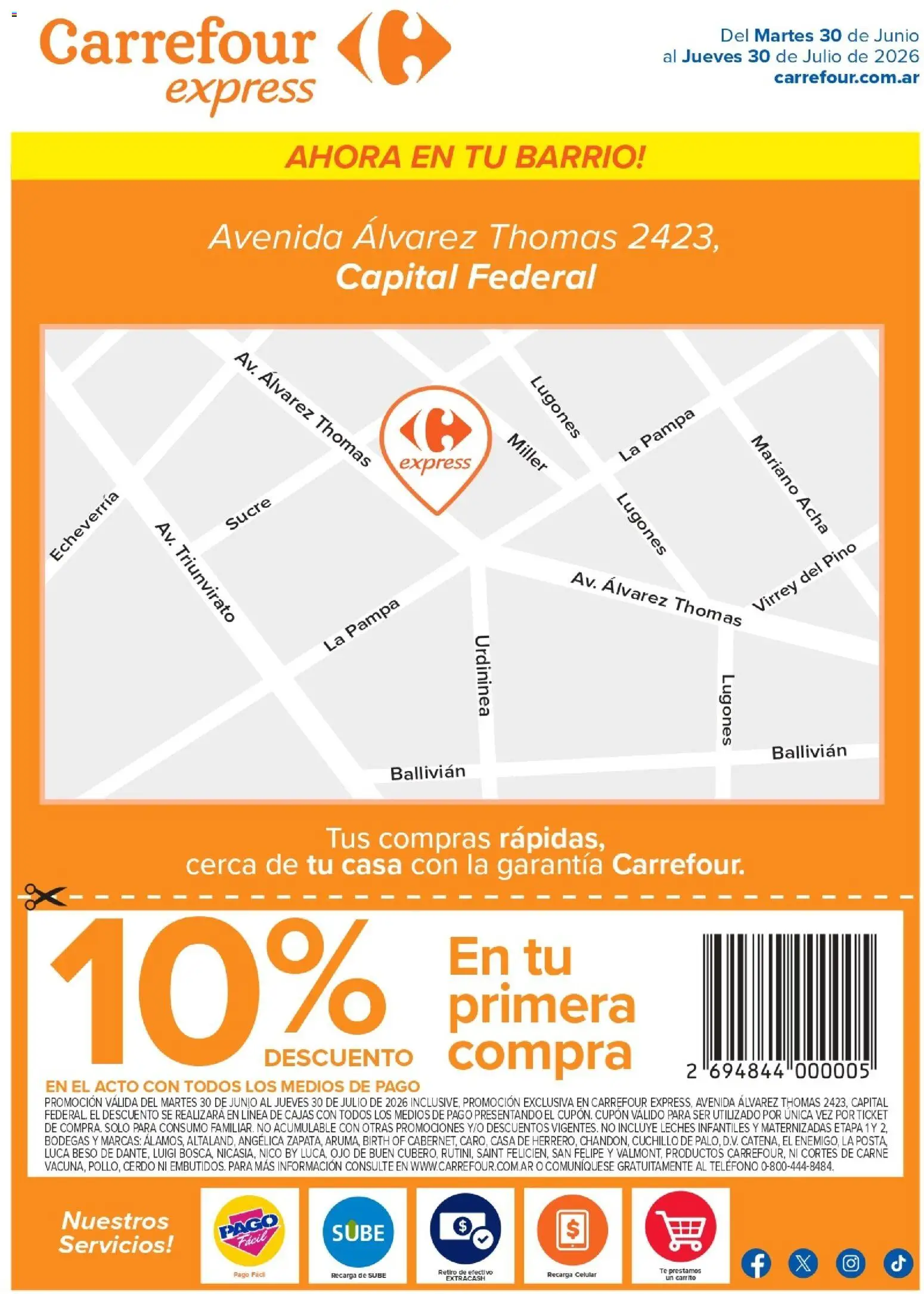 Carrefour - Av. Alvarez Thomas 2423 (30/06/2026 cover