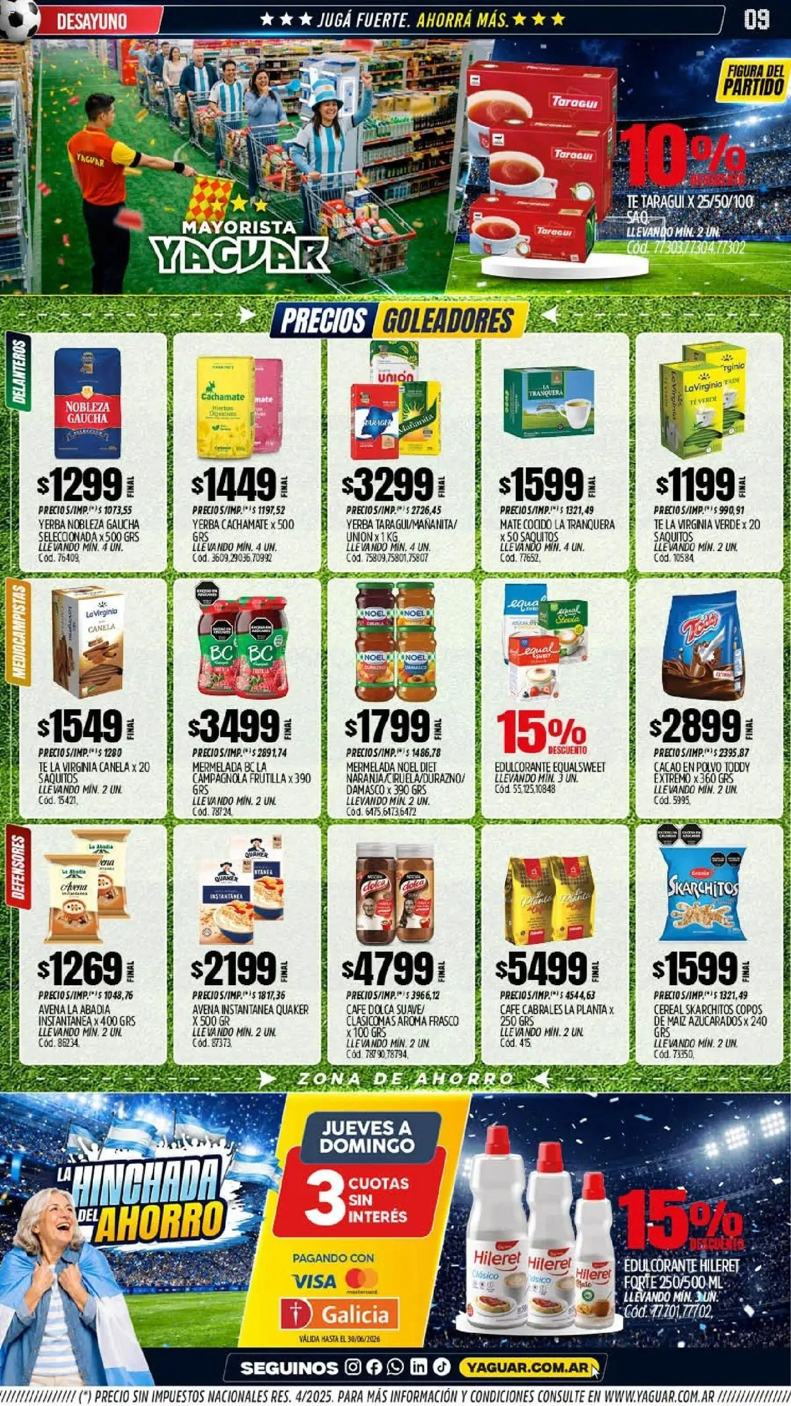 Yaguar - Oferta Semanal Mendoza │ válido desde el 15.06.2026 | Página: 8 | Productos: Polvo, Edulcorante, Mermelada, Planta
