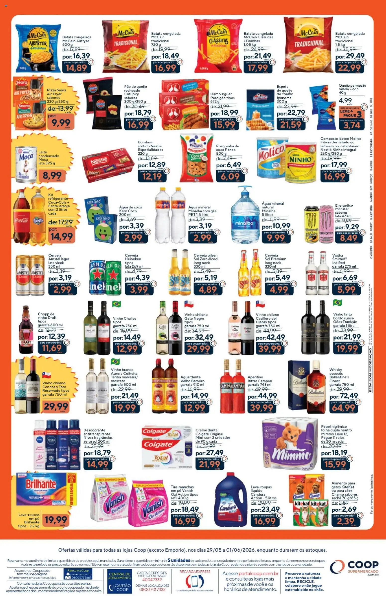 Coop Folheto - válido de 29.05.2026 | Página: 2 | Produtos: Energético, Queijo, Campari, Leite em pó