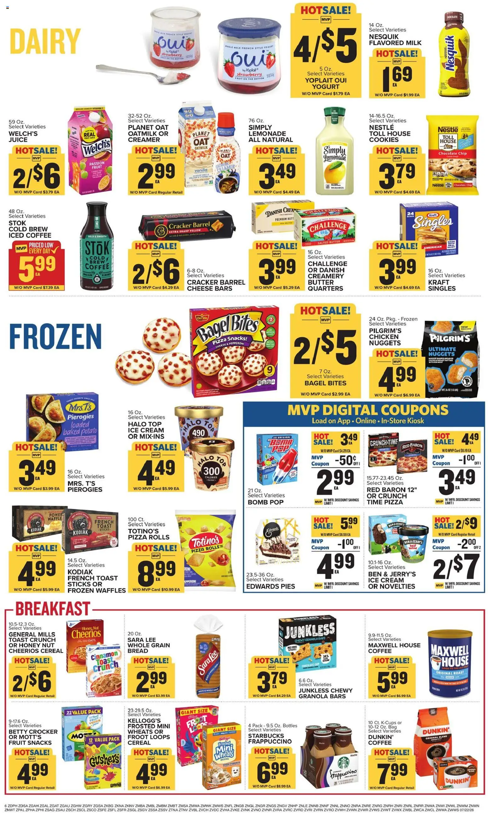 Food Lion Weekly Ad - valid from 07/22/2026 | Page: 12 | Products: Bread, Pizza, Cookies, Chocolate Chip