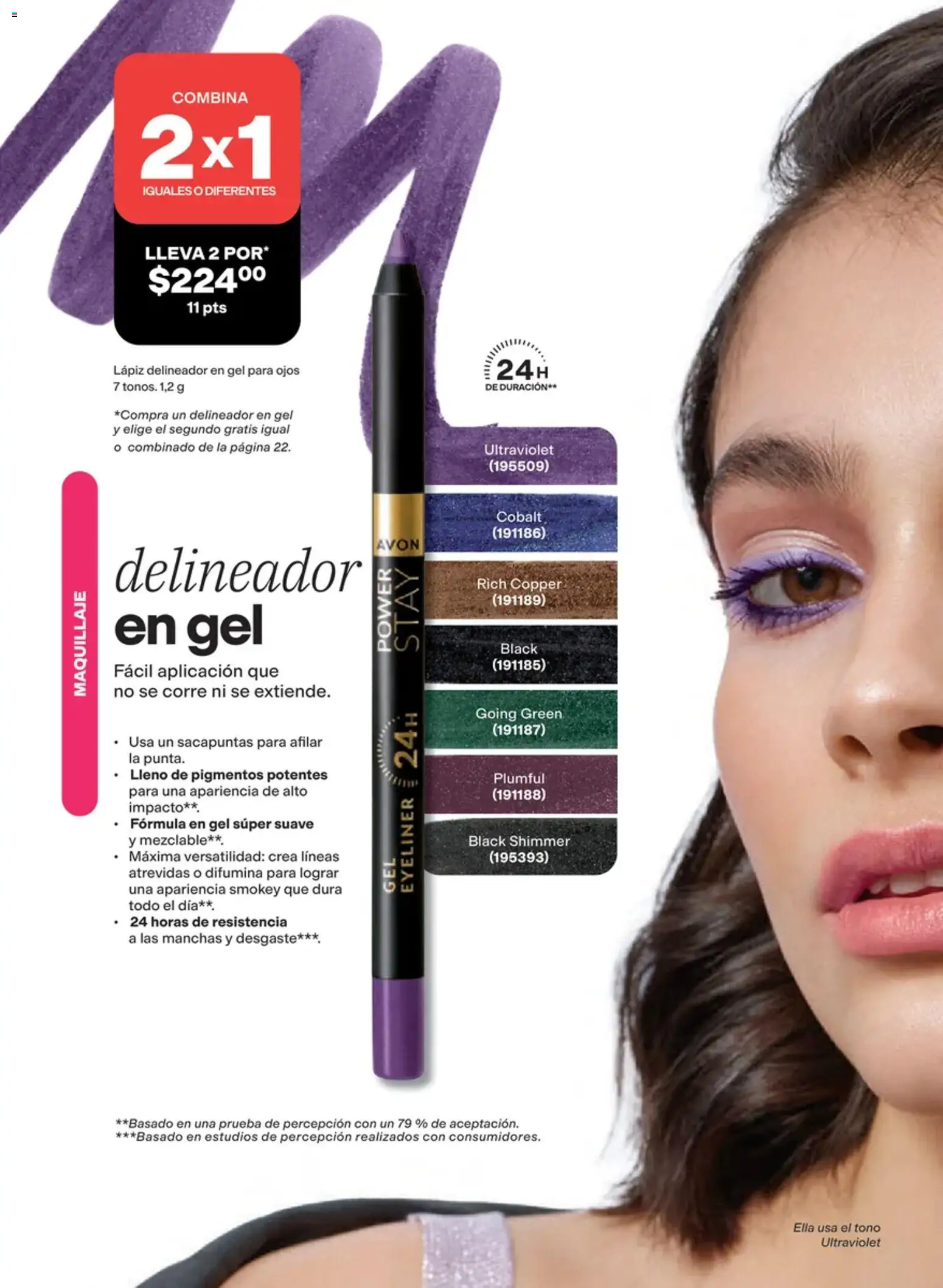 Nuevas ofertas de AVON válidas en toda la República Mexicana desde el 02/10/2026. ¡Encuentra las mejores ofertas en AVON campaña 15 2026! | Página: 22 | Productos: Sacapuntas, Maquillaje, Delineador