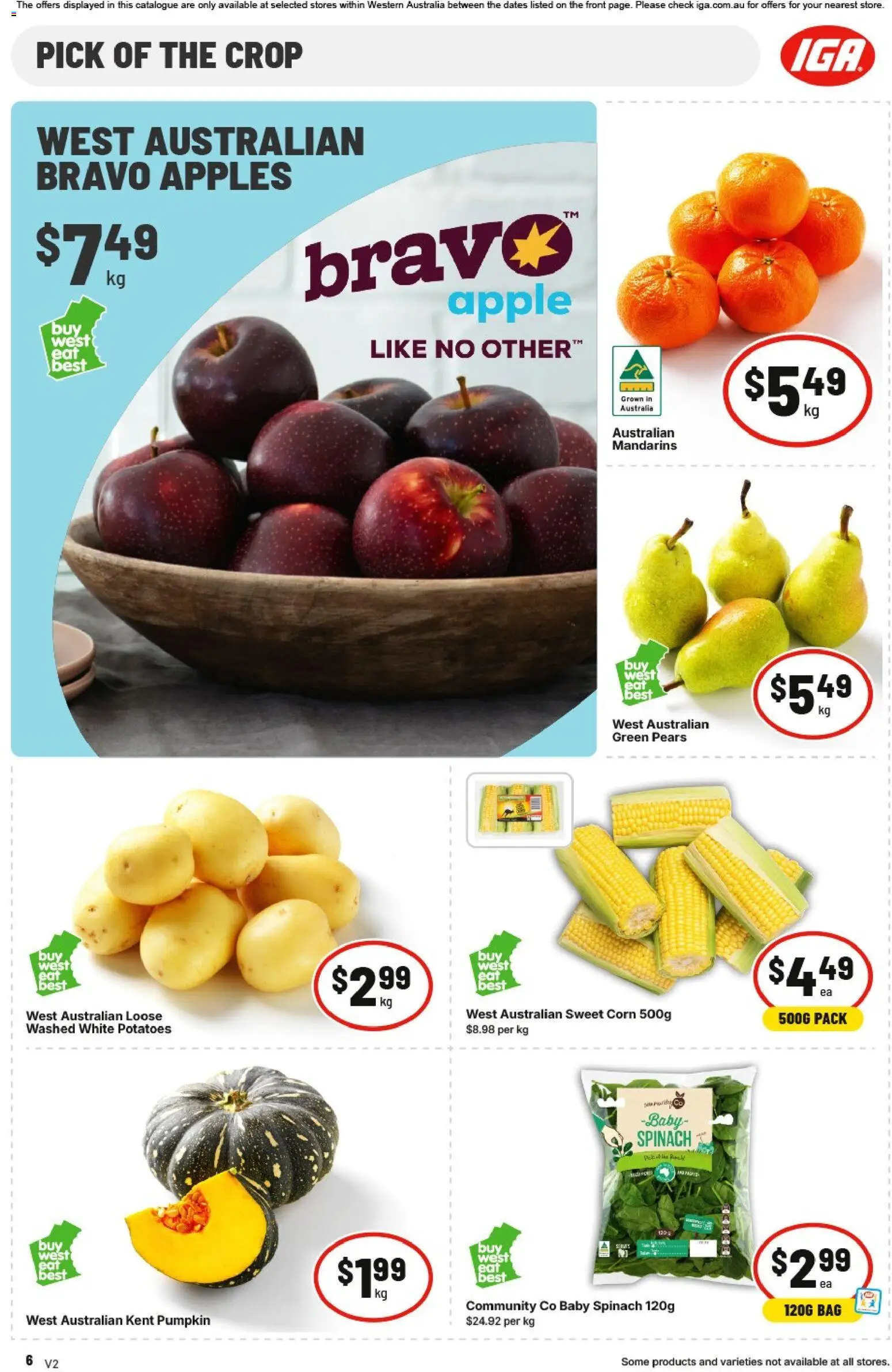 IGA catalogue - valid from 20.05.2026 | Page: 7 | Products: Mandarins, Spinach, Pumpkin, Bag