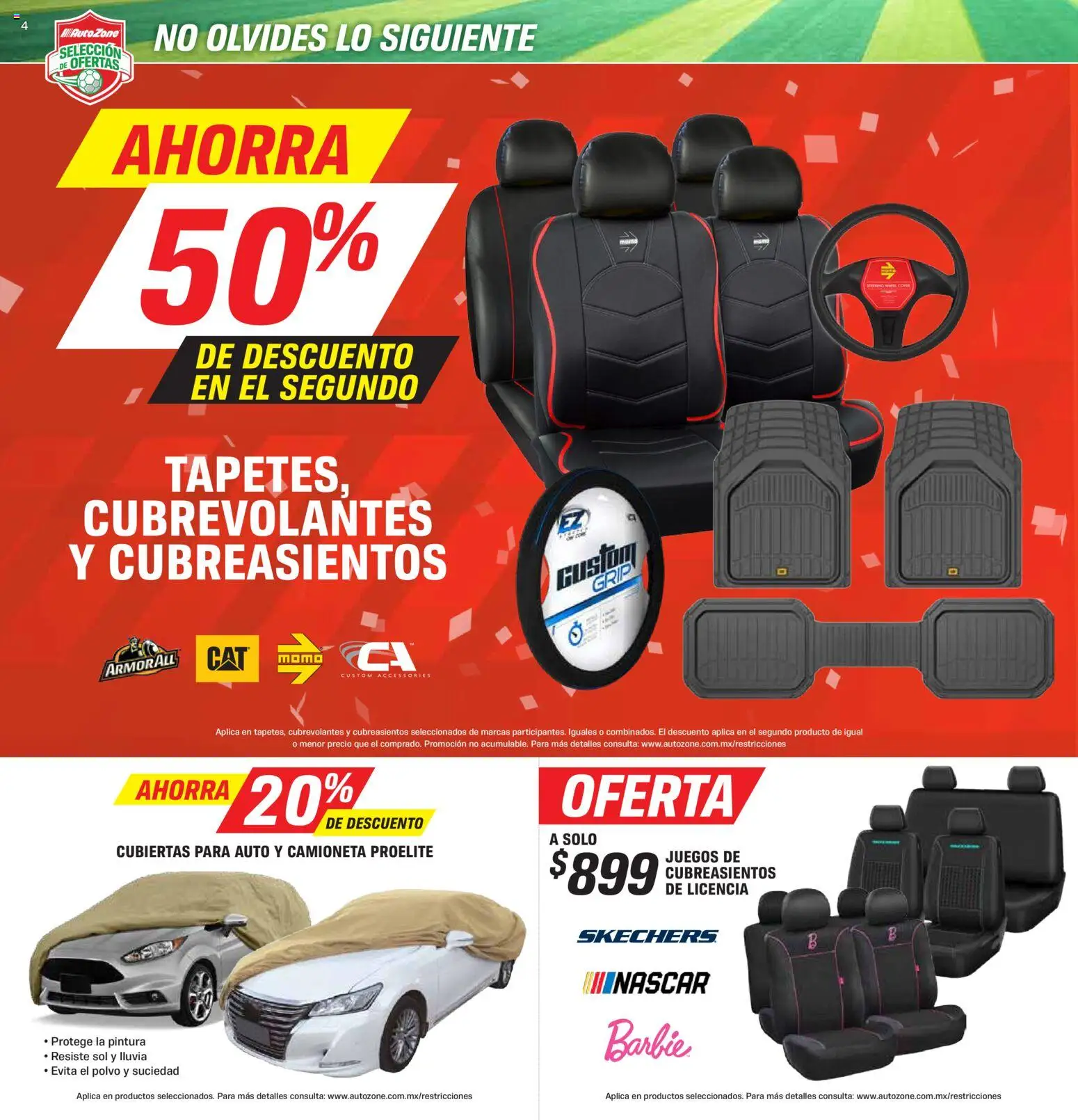 Nuevas ofertas de AutoZone válidas en toda la República Mexicana desde el 15.05.2026. ¡Encuentra las mejores ofertas en AutoZone catálogo! | Página: 4 | Productos: Pintura, Polvo