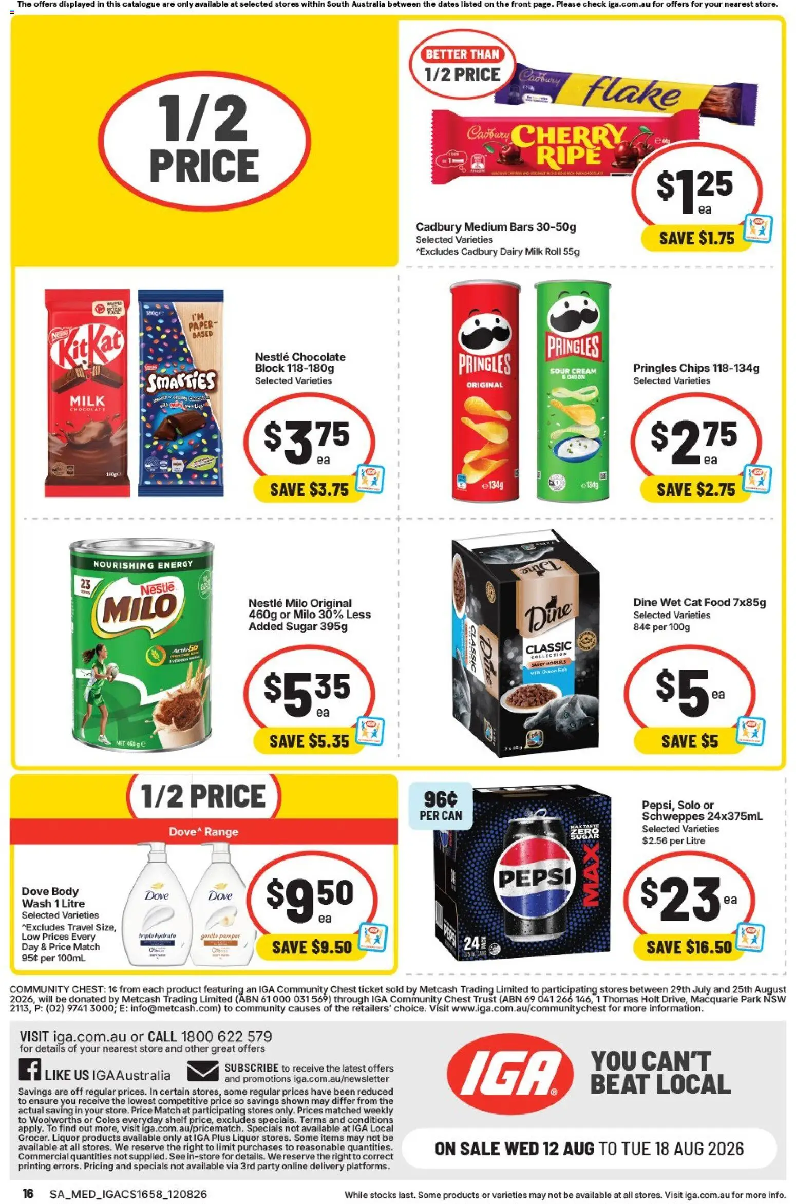 IGA catalogue - valid from 12/08/2026 | Page: 2 | Products: Milk, Dairy, Chips, Sugar