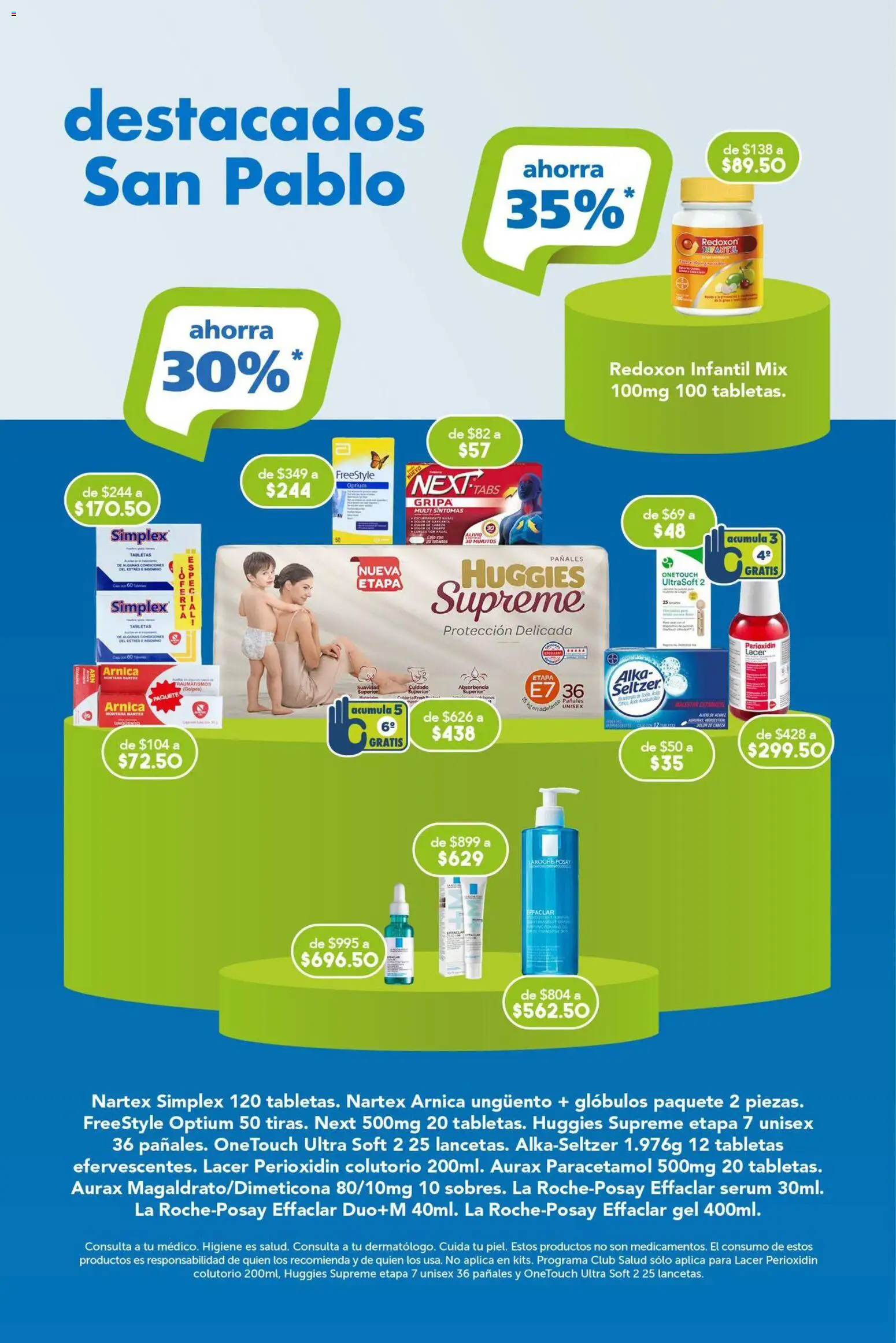 Nuevas ofertas de Farmacia San Pablo válidas en toda la República Mexicana desde el 30/08/2026. ¡Encuentra las mejores ofertas en Farmacia San Pablo catálogo! | Página: 15 | Productos: Serum, Pañales
