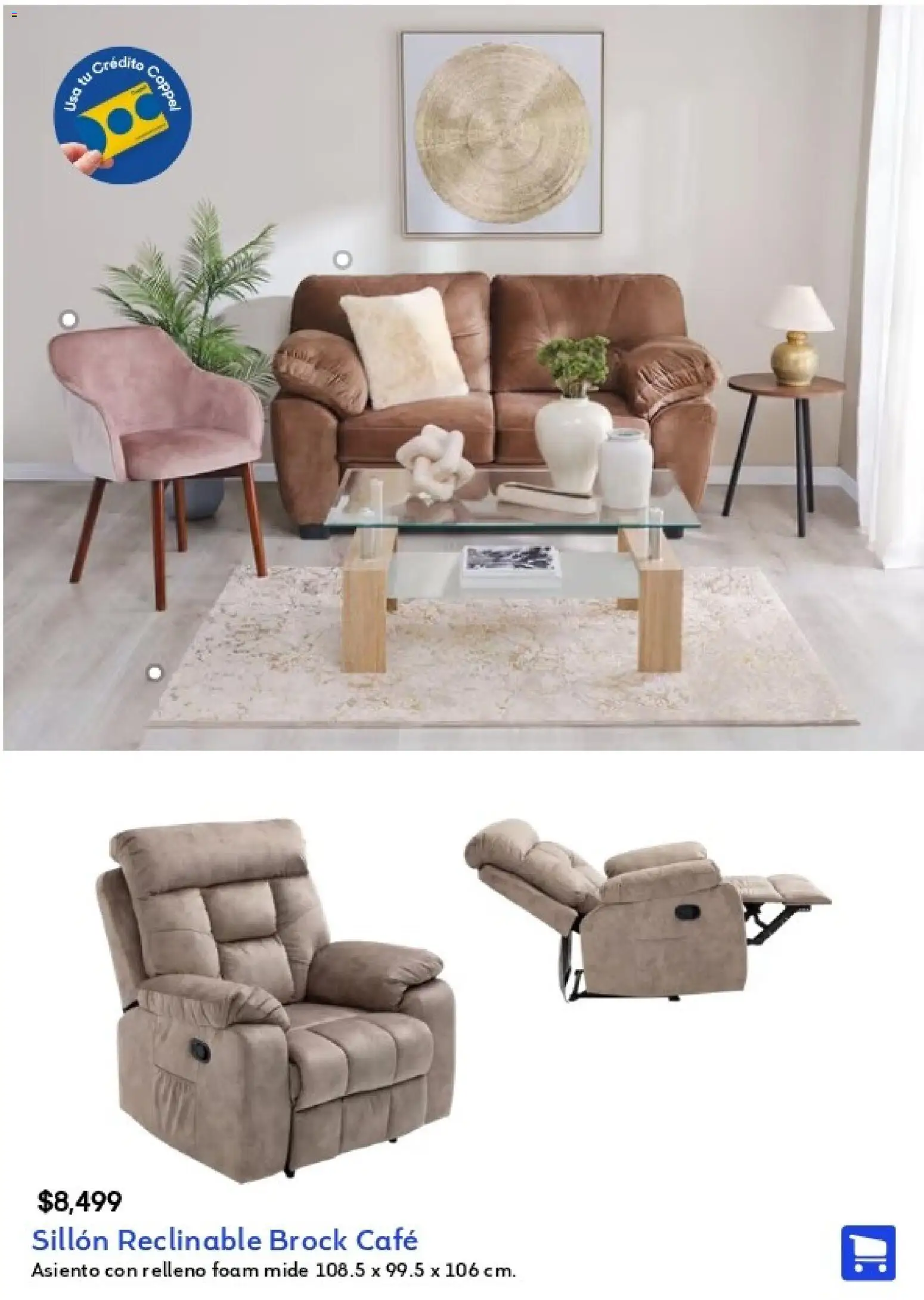 Nuevas ofertas de Coppel válidas en toda la República Mexicana desde el 01/09/2026. ¡Encuentra las mejores ofertas en Coppel catálogo! | Página: 6 | Productos: Sillón, Café, Sillón reclinable