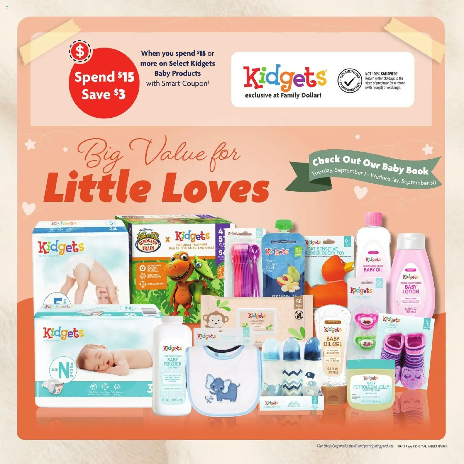 Family Dollar Weekly Ad - valid from 09/13/2026 | Page: 11 | Products: Powder, Cocoa butter, Pants, Socks