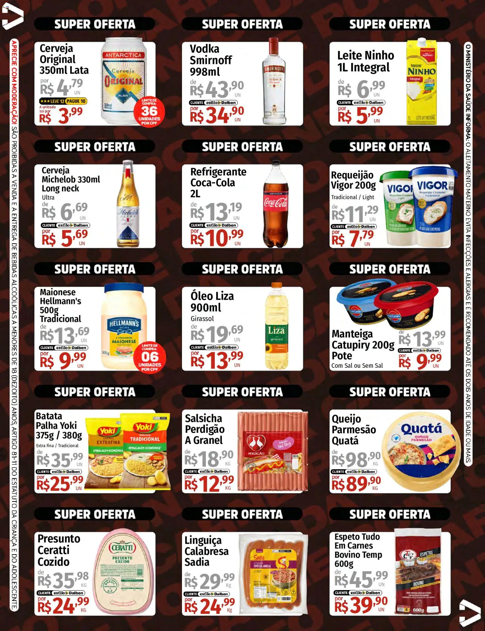 Supermercado Dalben Folheto - válido de 03.06.2026 | Página: 2 | Produtos: Cola, Manteiga, Presunto, Maionese