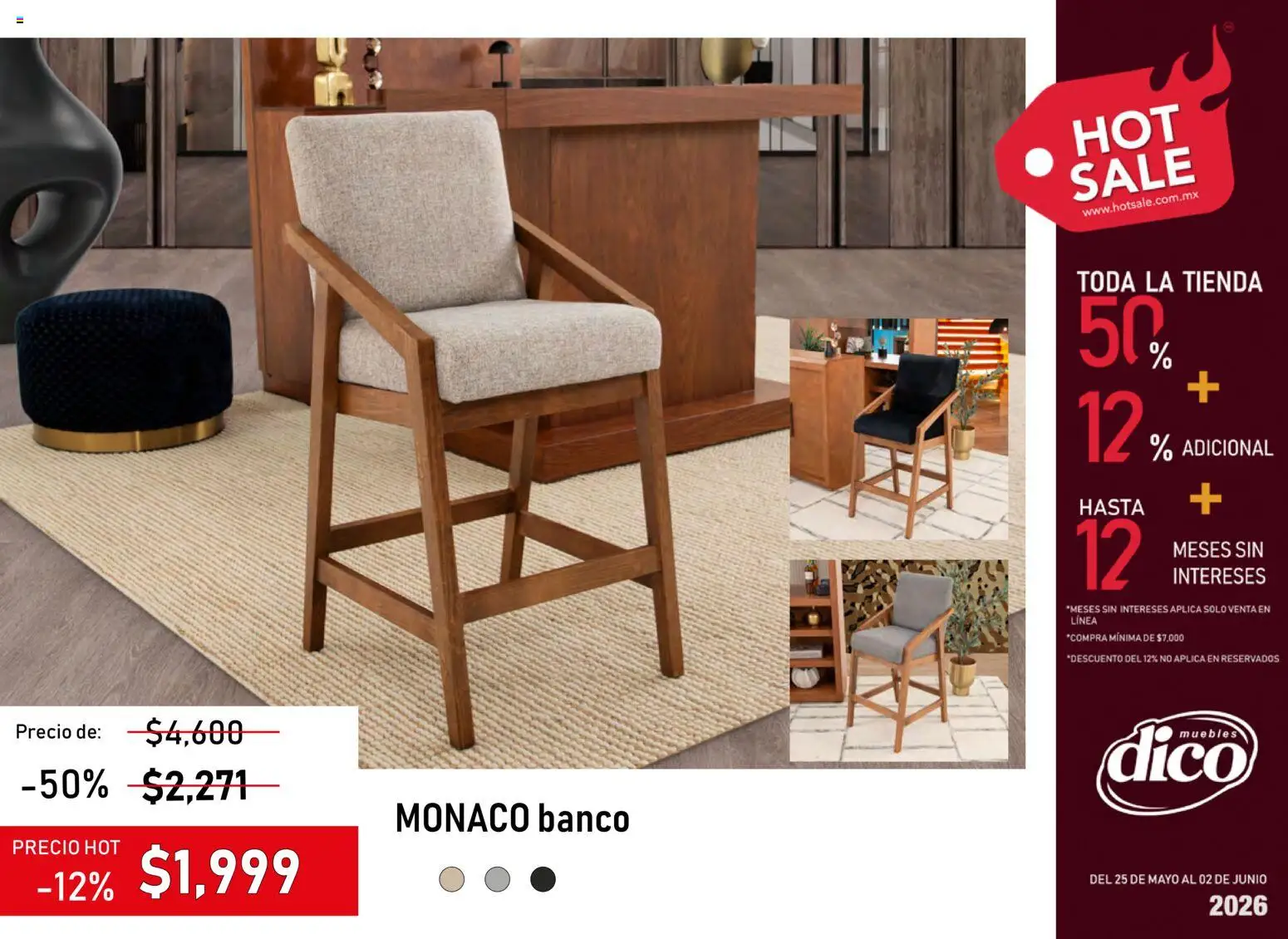 Nuevas ofertas de Muebles Dico válidas en toda la República Mexicana desde el 25.05.2026. ¡Encuentra las mejores ofertas en Muebles Dico - Hot Sale 2026 | Pacifico! | Página: 29