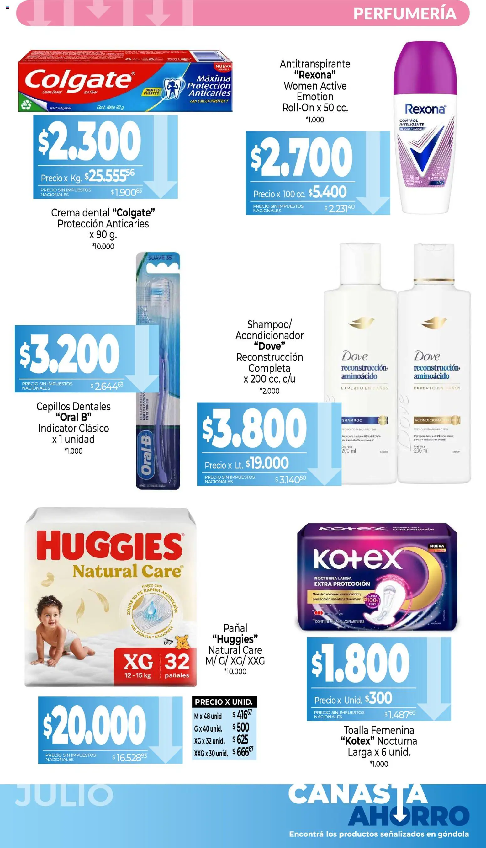 La Anonima catálogo │ válido desde el 01/07/2026 | Página: 11 | Productos: Toalla, Toallas, Pañales, Crema