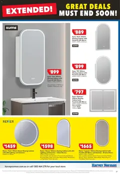 Preview of Harvey Norman catalogue Bathroom - valid from 01/07/2026 | Page: 7 | Products: Cabinet, Mirror, Accessories