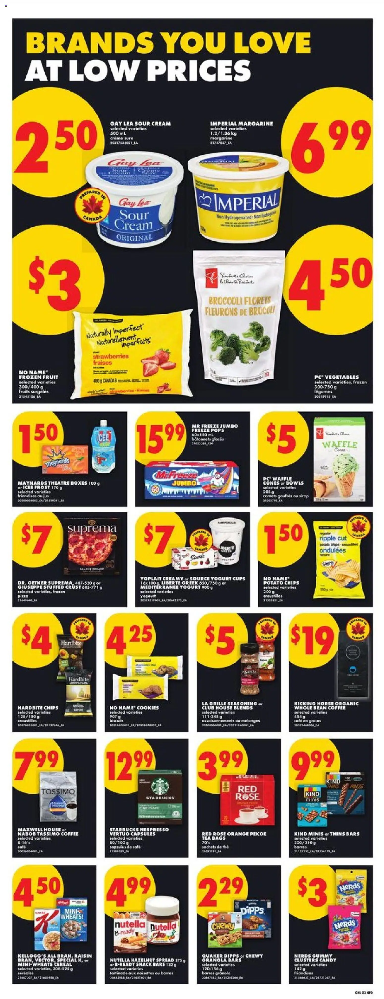 No Frills flyer valid from Jul 23, 2026 | Page: 7 | Products: Sour cream, Chips, Margarine, Capsules