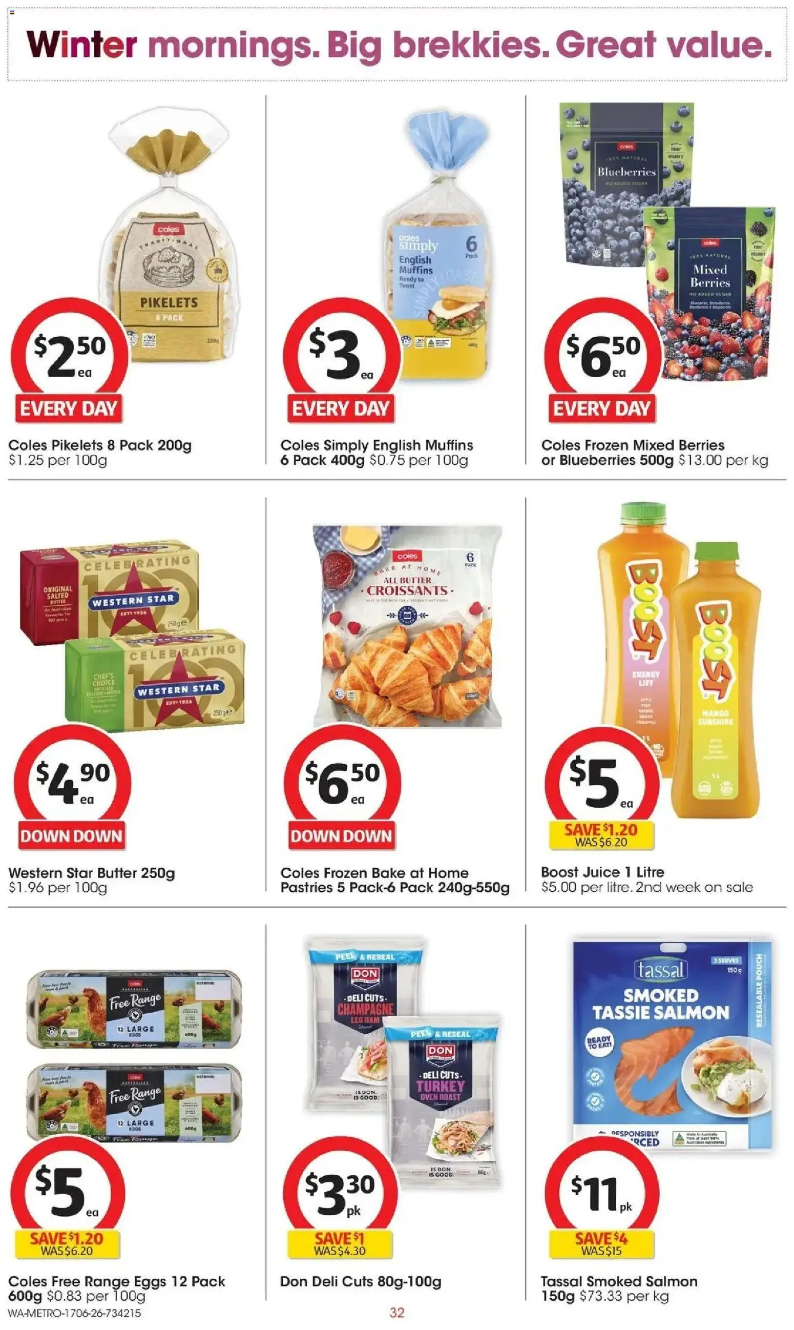 Coles catalogue - valid from 16.06.2026 | Page: 32 | Products: Eggs, Salmon, Sugar, Oven