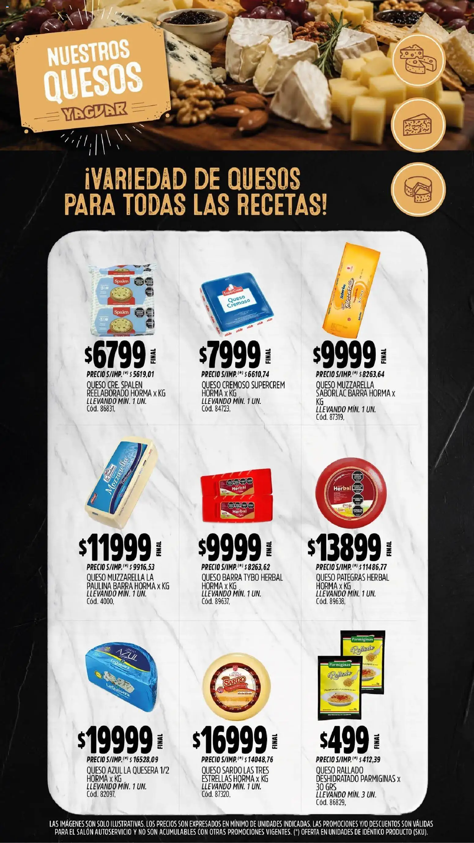 Yaguar - Oferta Semanal San Juan │ válido desde el 31/08/2026 | Página: 7 | Productos: Mozzarella, Queso rallado, Queso azul, Queso