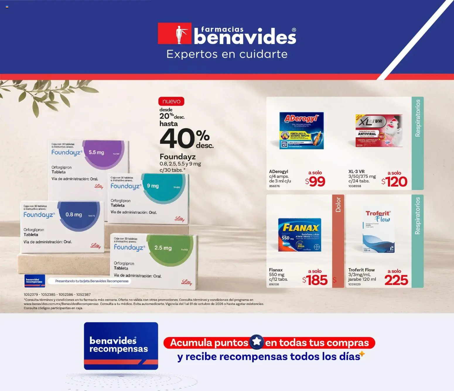 Folleto Farmacia Benavides - Página 1 - Ofertas válidas hasta el 30 de octubre de 2026