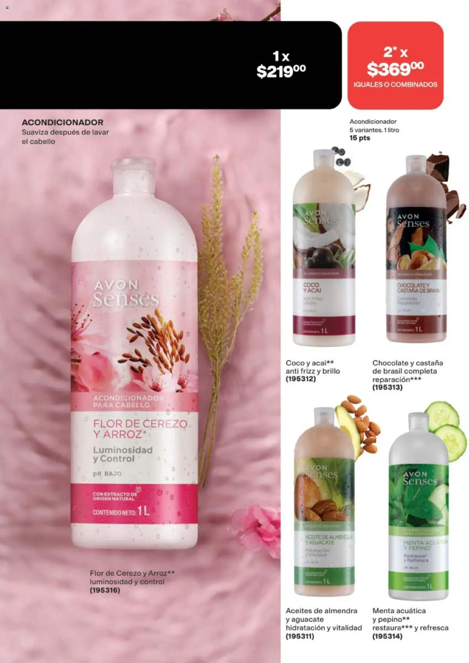 Nuevas ofertas de AVON válidas en toda la República Mexicana desde el 24.04.2026. ¡Encuentra las mejores ofertas en AVON campaña 7 2026! | Página: 183 | Productos: Aguacate, Chocolate, Almendra, Acondicionador