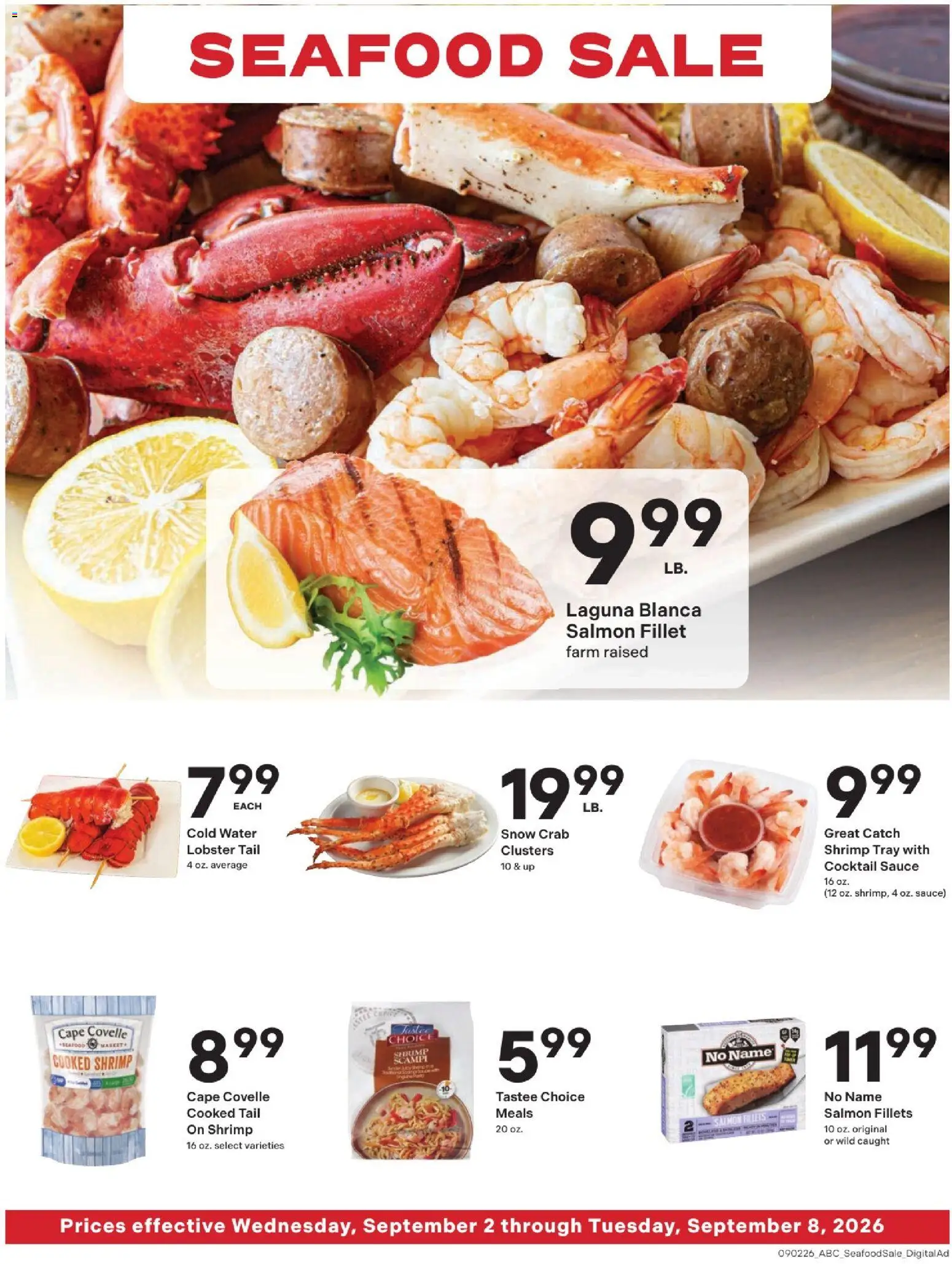 Coborn's Weekly Ad - valid from 09/02/2026 | Page: 12 | Products: Shrimp, Water, Sauce, Salmon fillet