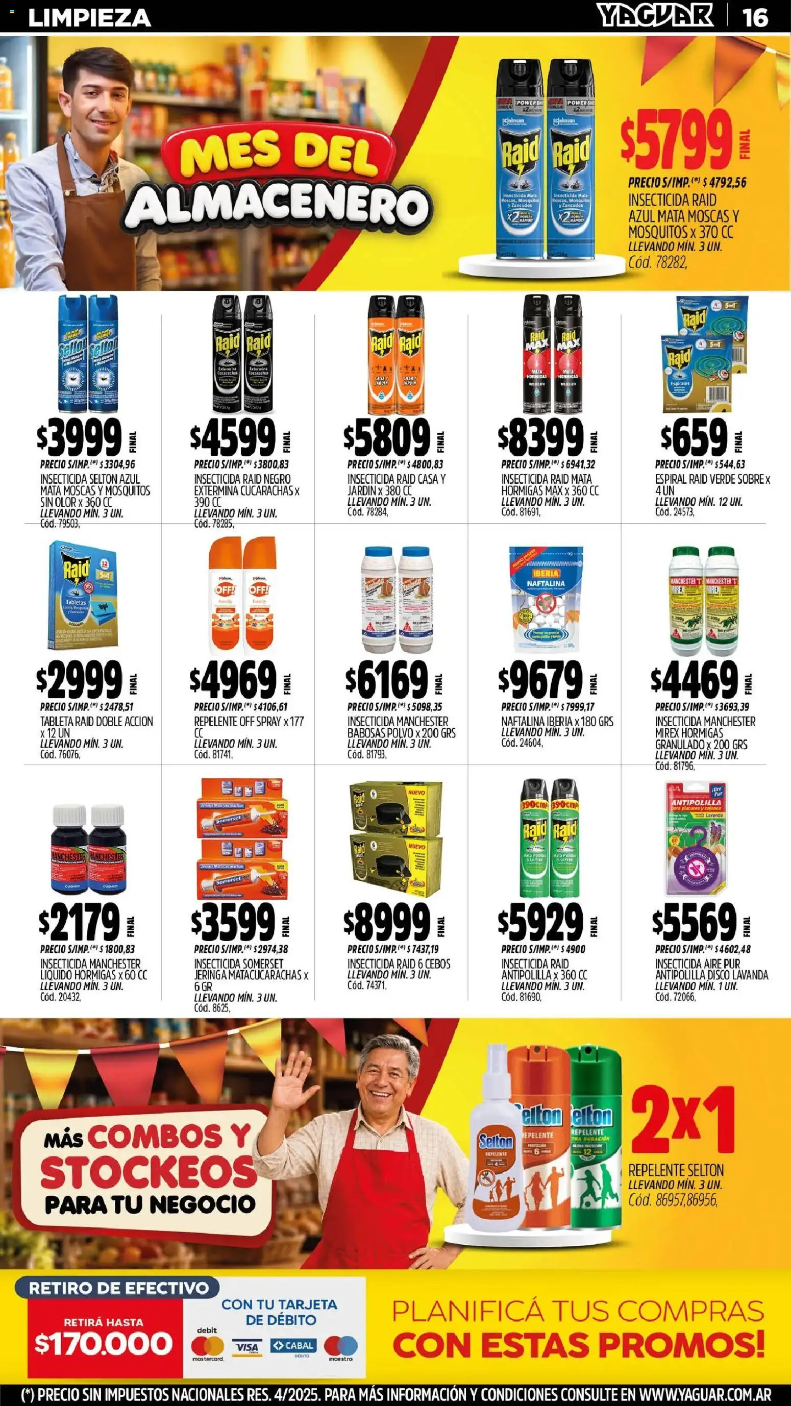 Yaguar - Oferta Semanal Chaco │ válido desde el 31/08/2026 | Página: 16 | Productos: Repelente, Disco, Insecticida, Polvo