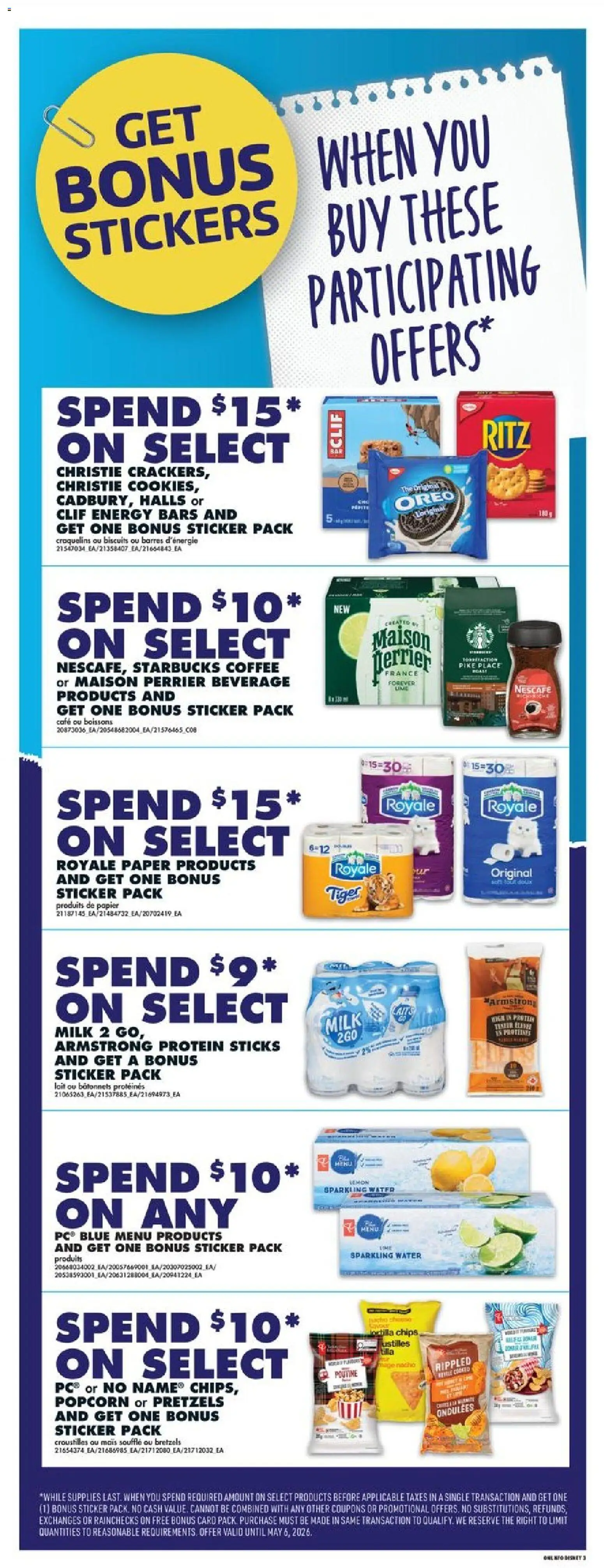 No Frills flyer valid from 16.04.2026 | Page: 12 | Products: Chips, Cookies, Milk, Coffee