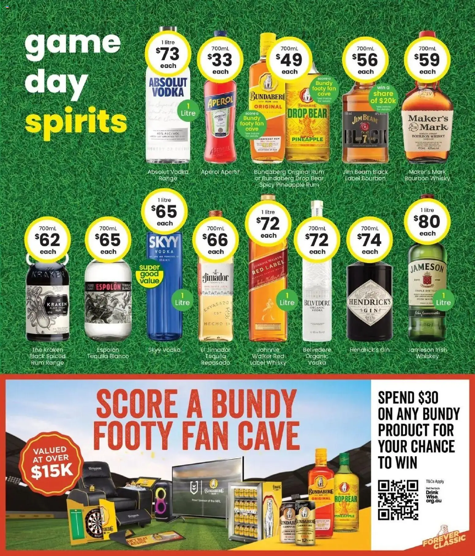 The Bottle-O - Good value booze for good value fans 14/09 - 14/09/2026 > weekly / monthly specials | Page: 5 | Products: Vodka, Fan, Hendrick’s Gin, Jameson