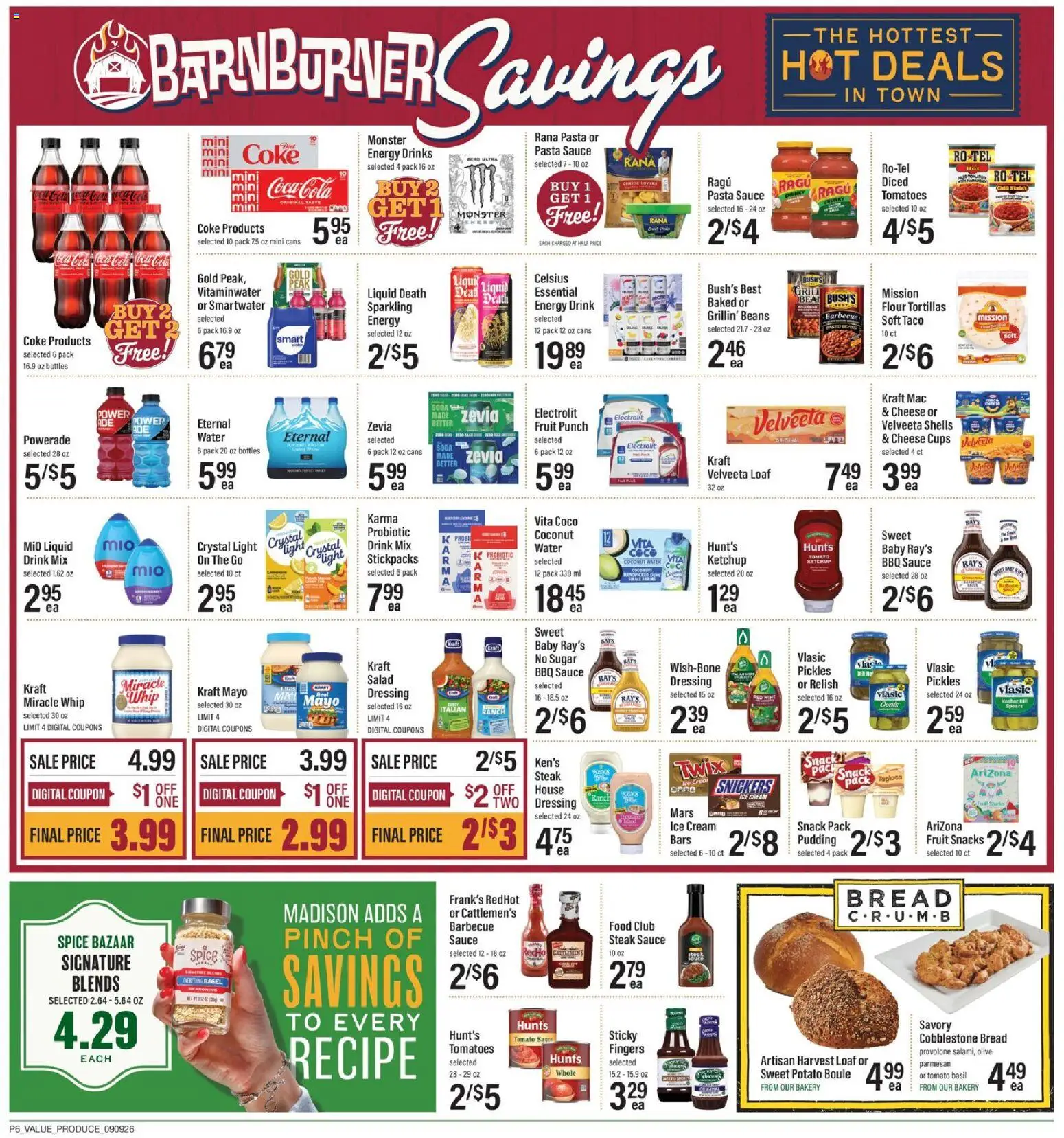 Lowes Foods Weekly Ad - valid from 09/09/2026 | Page: 9 | Products: Fruit, Pickles, Dressing, Flour