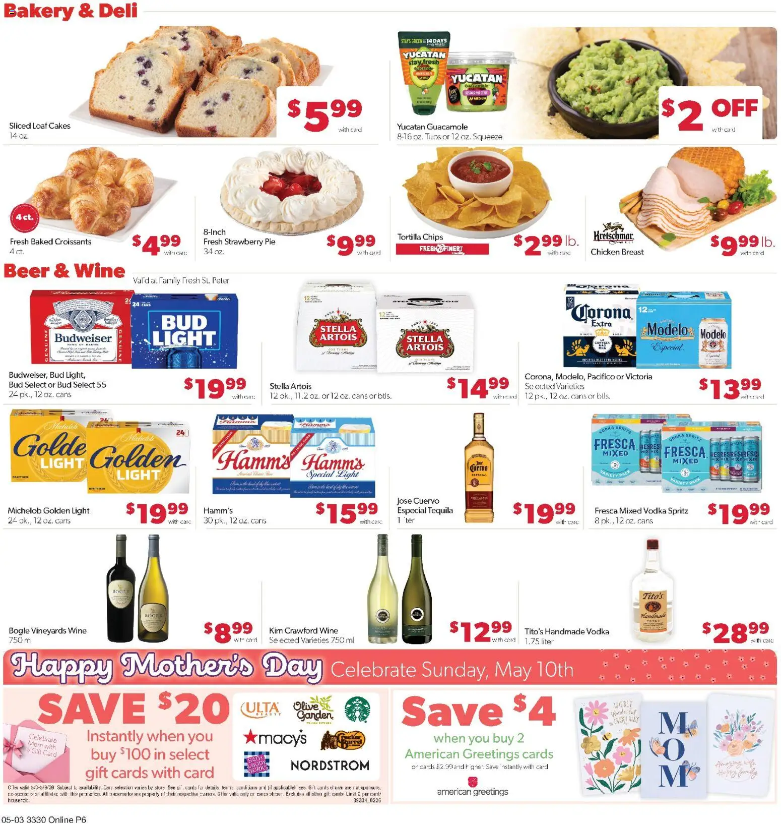 Family Fare Weekly Ad - MN - valid from 03.05.2026 | Page: 9 | Products: Bakery, Vodka, Croissants, Mixer