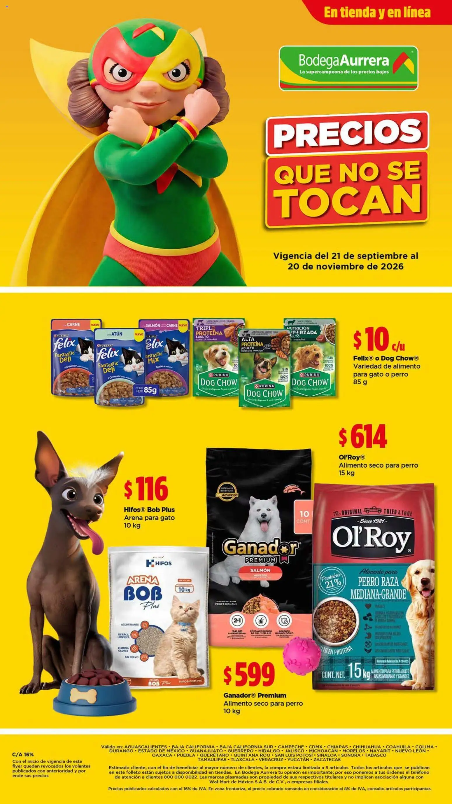 Nuevas ofertas de Bodega Aurrerá válidas en toda la República Mexicana desde el 21/09/2026. ¡Encuentra las mejores ofertas en Bodega Aurrerá folleto Que no te falte nada para la limpieza! | Página: 5 | Productos: Atún, Carne, Polvo, Teléfono