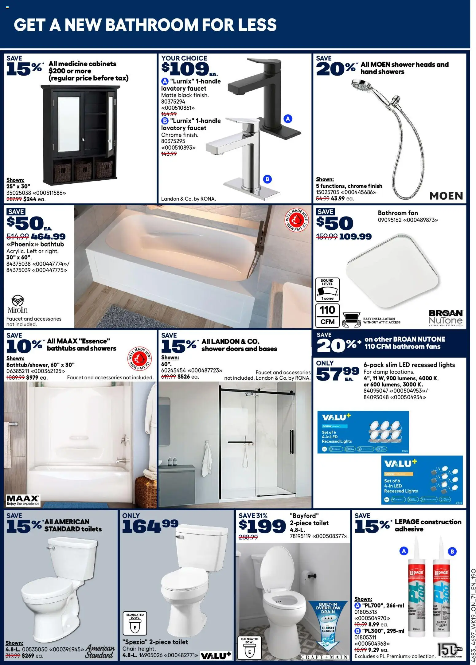 Rona flyer valid from 04.06.2026 | Page: 18 | Products: Fan, Chair, Shower