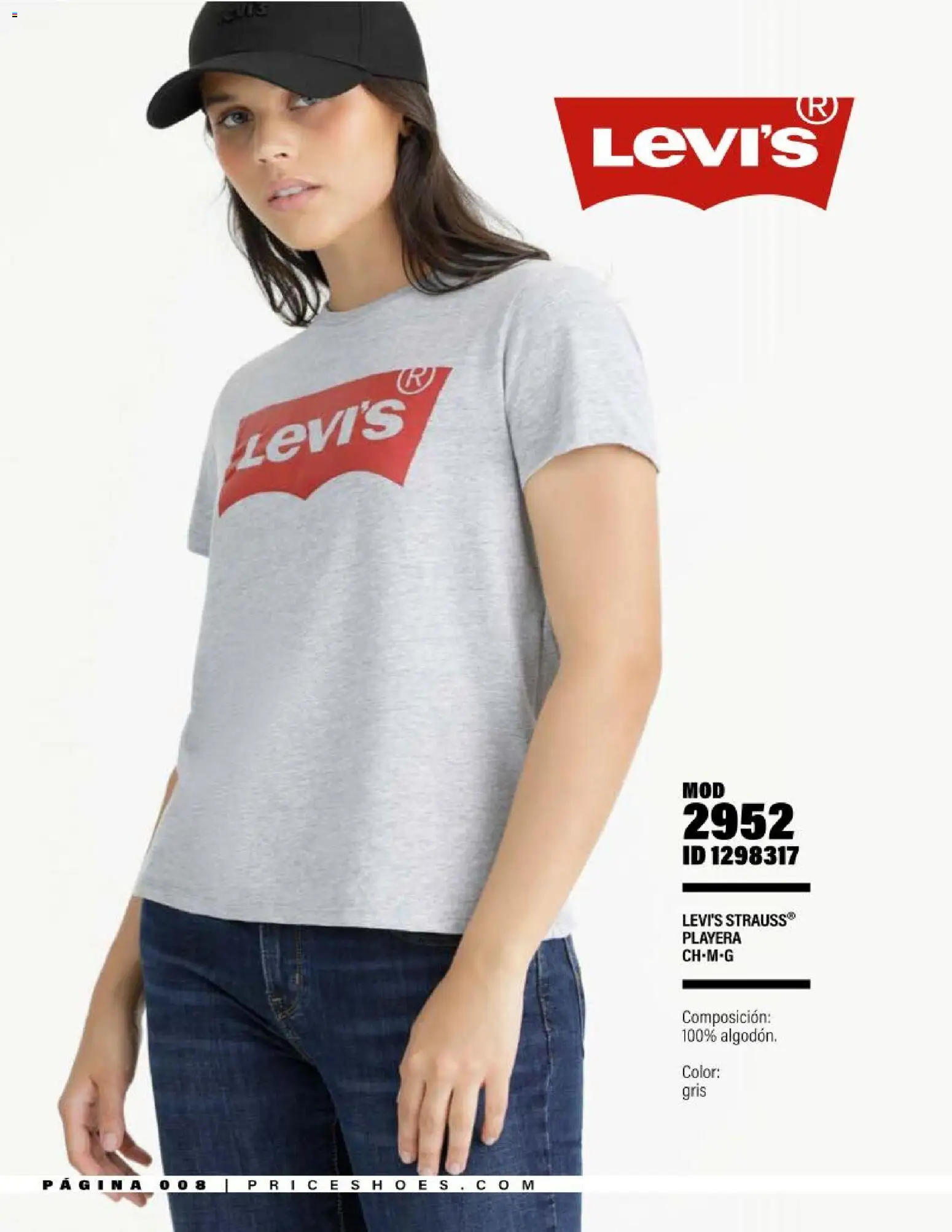 Nuevas ofertas de Price Shoes válidas en toda la República Mexicana desde el 11.06.2026. ¡Encuentra las mejores ofertas en Price Shoes catálogo Live in Levi's! | Página: 8 | Productos: Playera