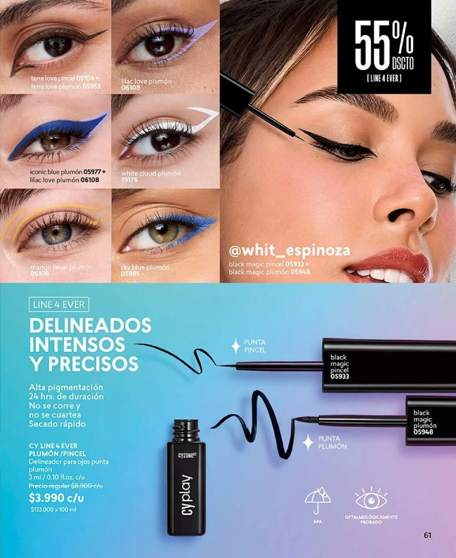 Catálogo CyZone Campaña 12 │ válido desde el 06.07.2026 | Página: 65 | Productos: Mango, Delineador, Plumón, Pincel