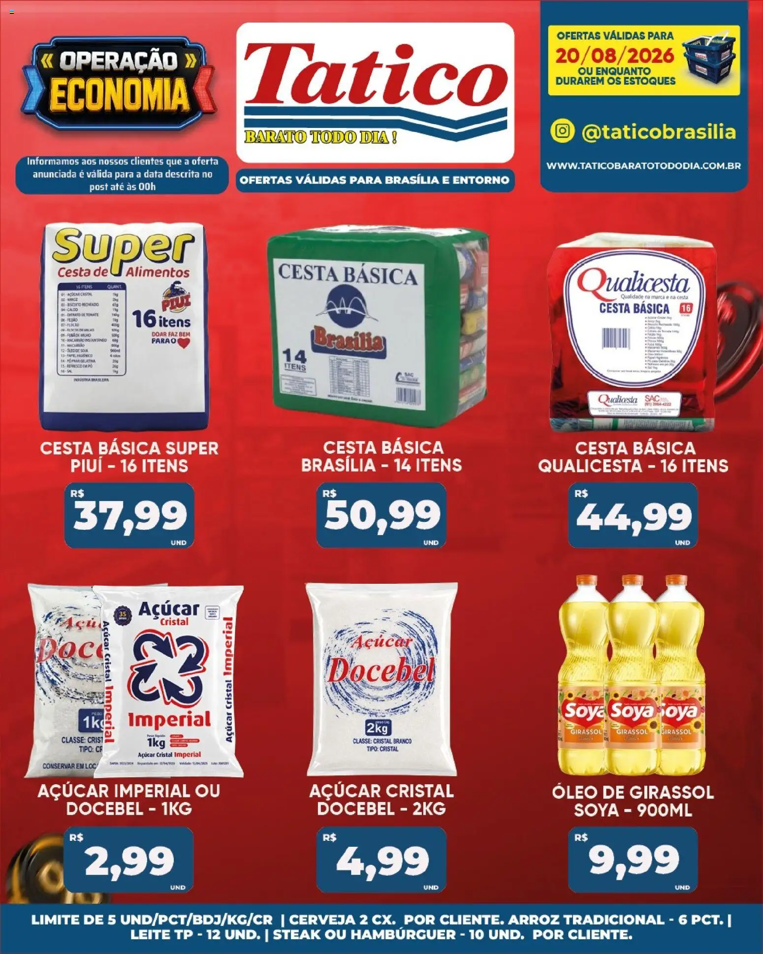 Tatico Folheto - válido de 20/08/2026 | Página: 16 | Produtos: Pó, Óleo, Cesta, Alimentos