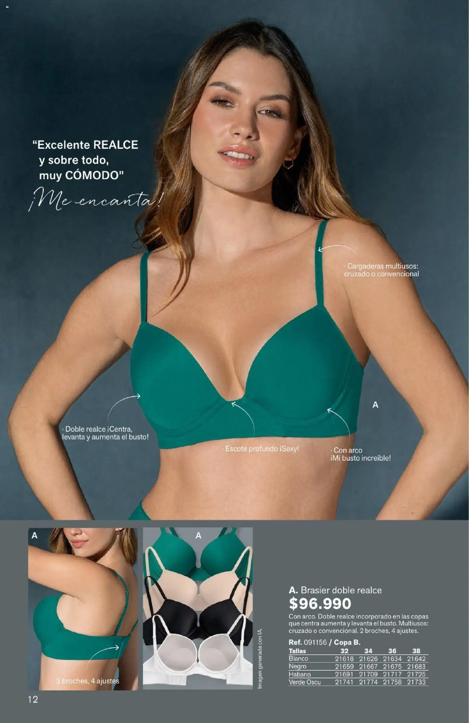 Leonisa revista - valida desde el 04/08/2026 | Página: 12 | Productos: Brasier, Sobre