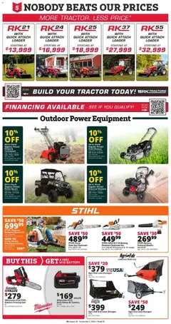 Preview of Rural King weekly ads valid from 08/20/2026 | Page: 4 | Products: Saw, Battery, Backpack, Magnum