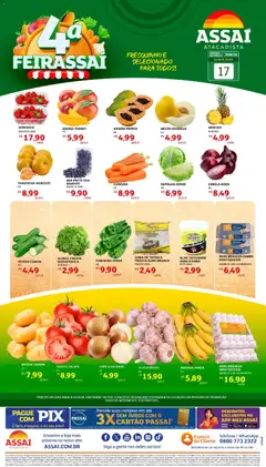 Assaí Atacadista ofertas - PA - Pré-Visualização do folheto da loja Assaí Atacadista, válido de 17.06.2026 | Página: 1 | Produtos: Pneus, Base, Batata, Telefone