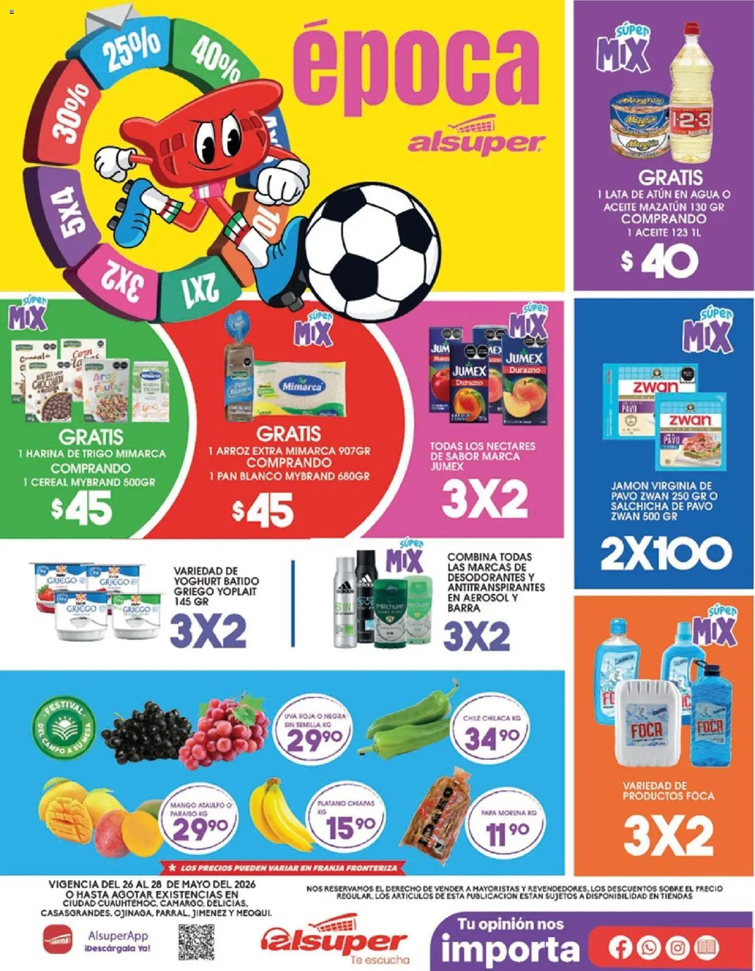 Nuevas ofertas de Alsuper válidas en toda la República Mexicana desde el 26.05.2026. ¡Encuentra las mejores ofertas en Alsuper folleto Casas Grandes! | Página: 1