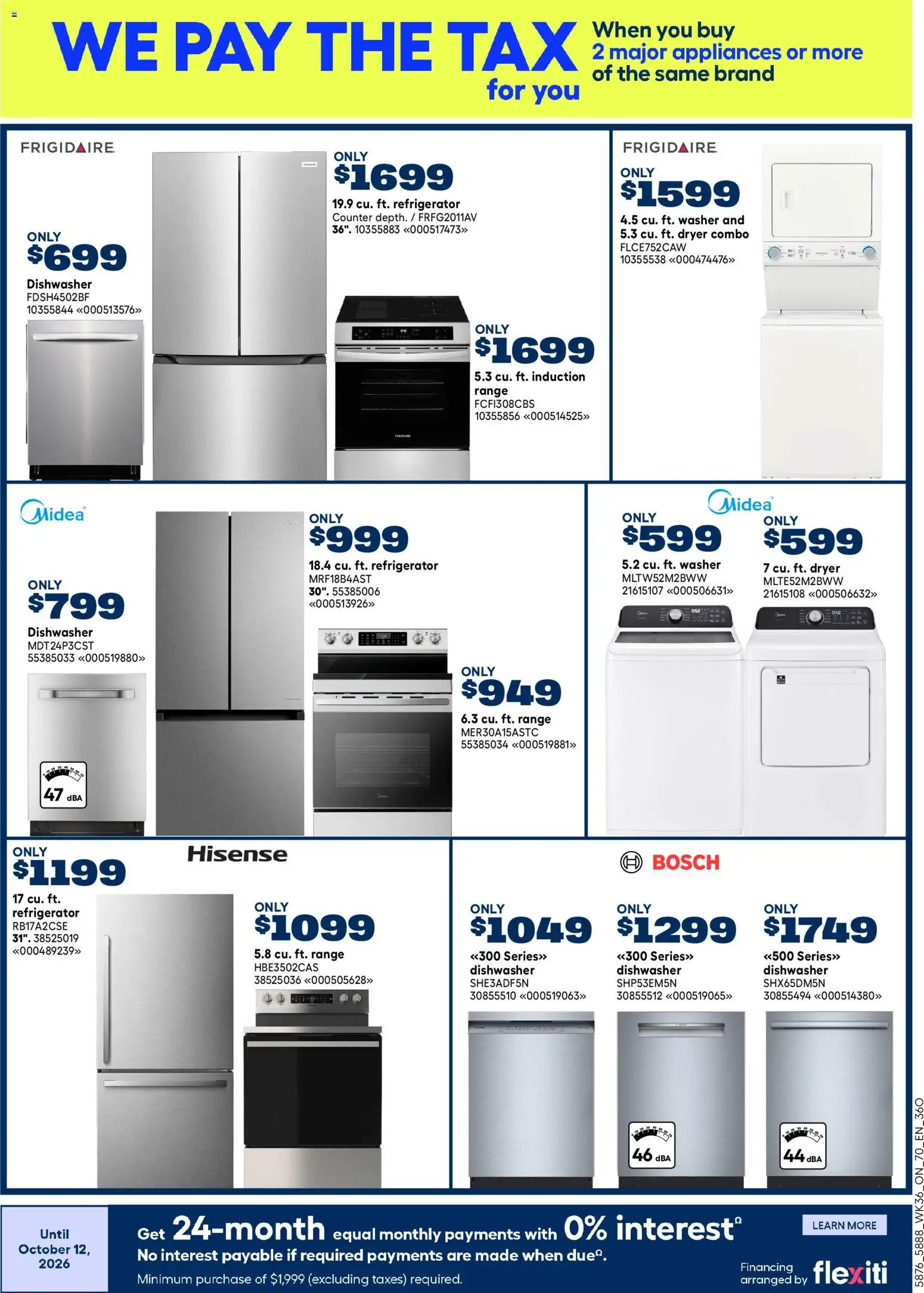Rona flyer valid from Oct 1, 2026 | Page: 23 | Products: Refrigerator, Dryer, Dishwasher