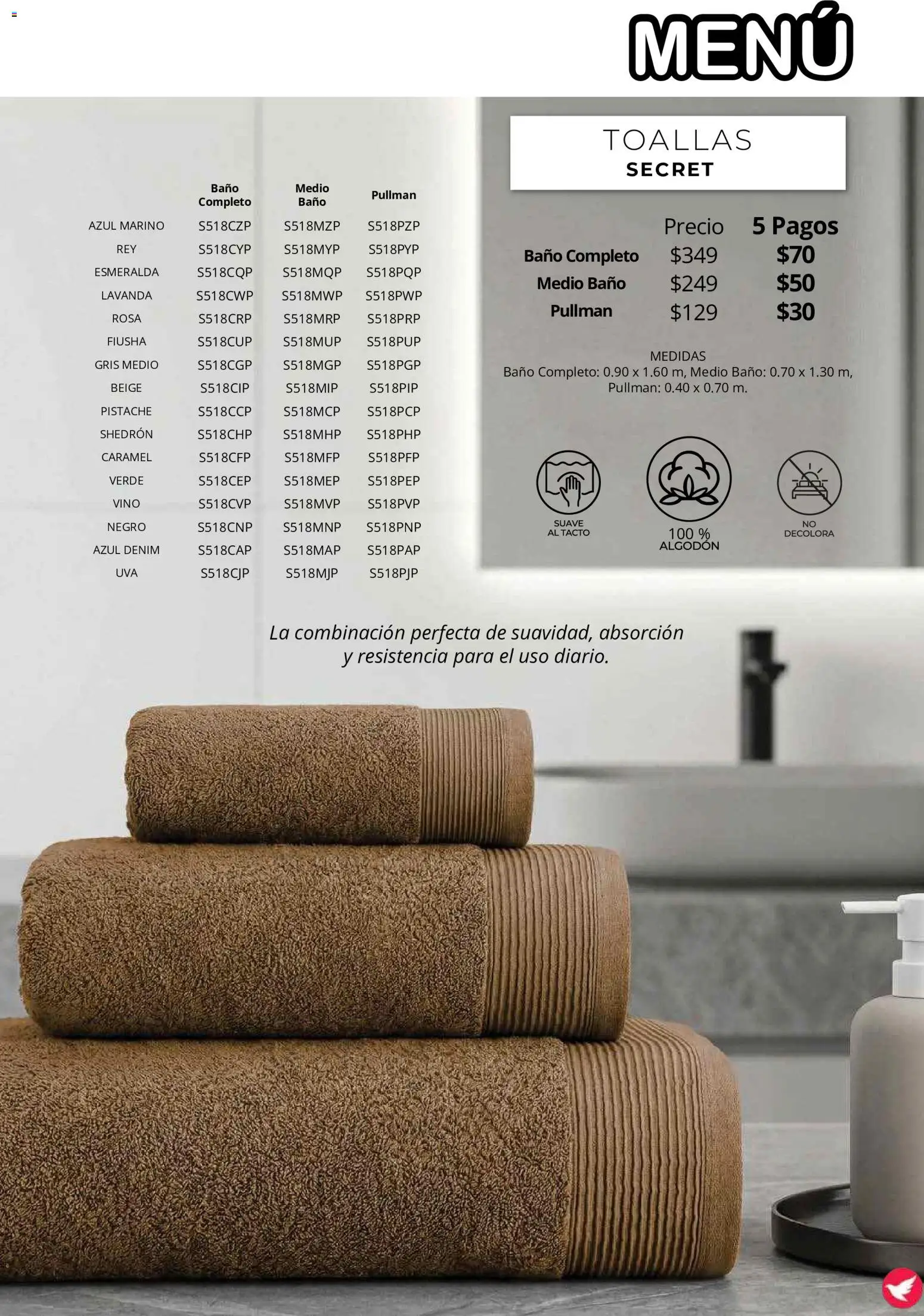 Nuevas ofertas de Colchas Concord válidas en toda la República Mexicana desde el 01/08/2026. ¡Encuentra las mejores ofertas en Colchas Concord catálogo! | Página: 210 | Productos: Algodón, Vino, Toallas, Baño