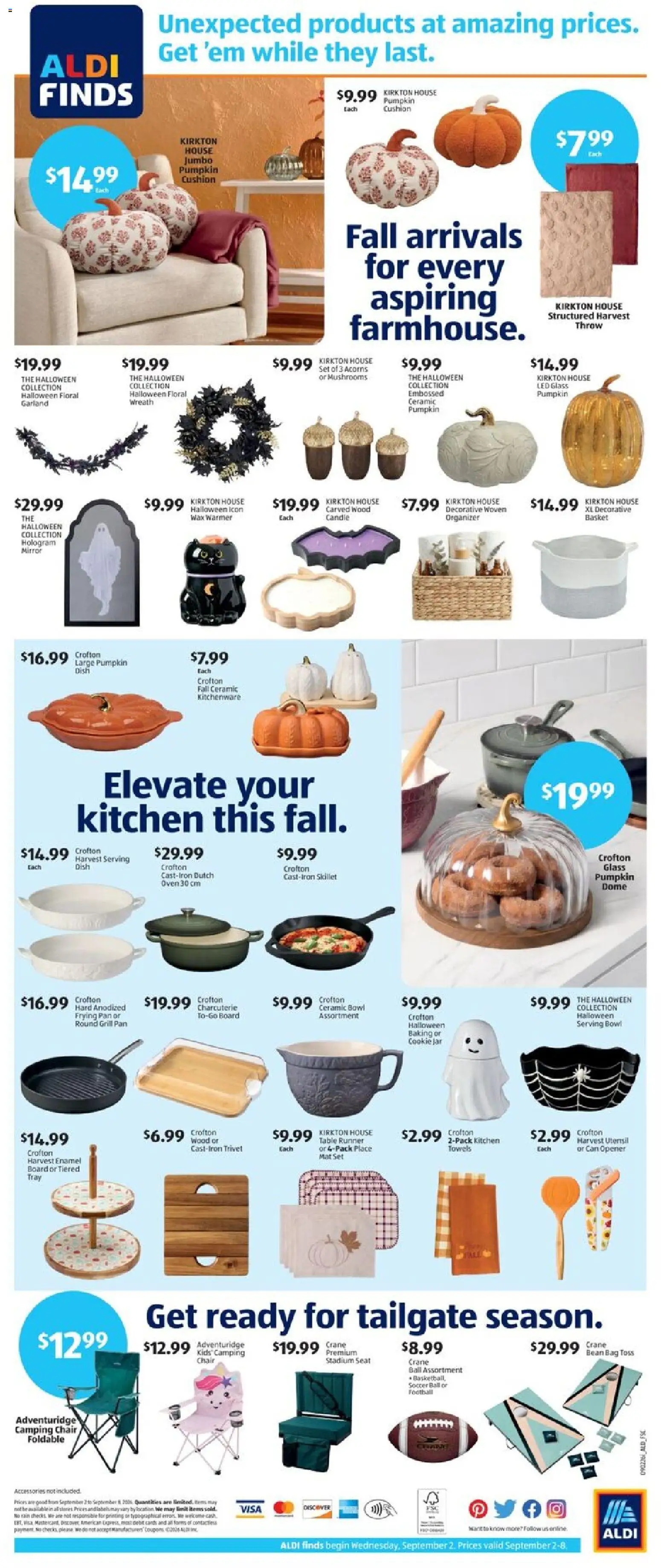 Aldi Weekly Ad - valid from 09/02/2026 | Page: 2 | Products: Chair, Basket, Mirror, Oven