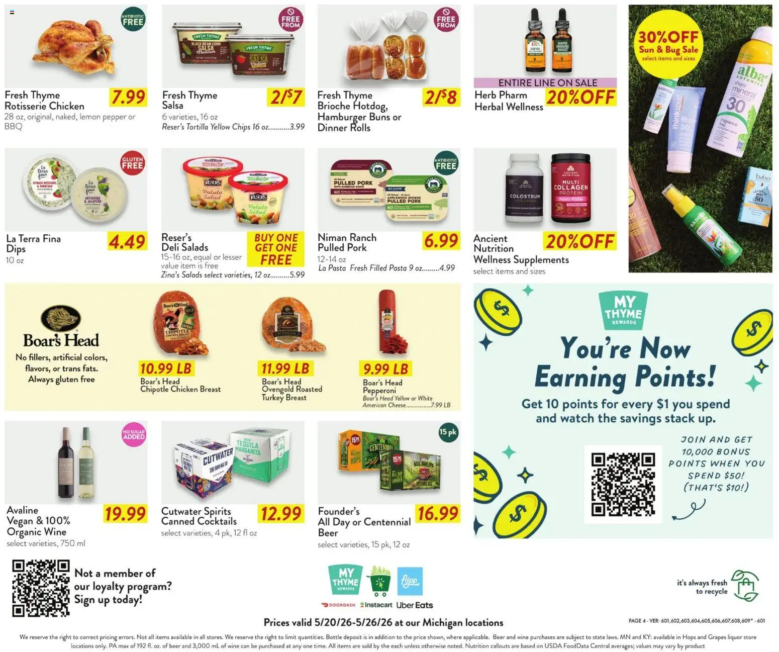 Fresh Thyme Weekly Ad - MI - valid from 20.05.2026 | Page: 9 | Products: Fragrance, Cheese, Wine, Lemon