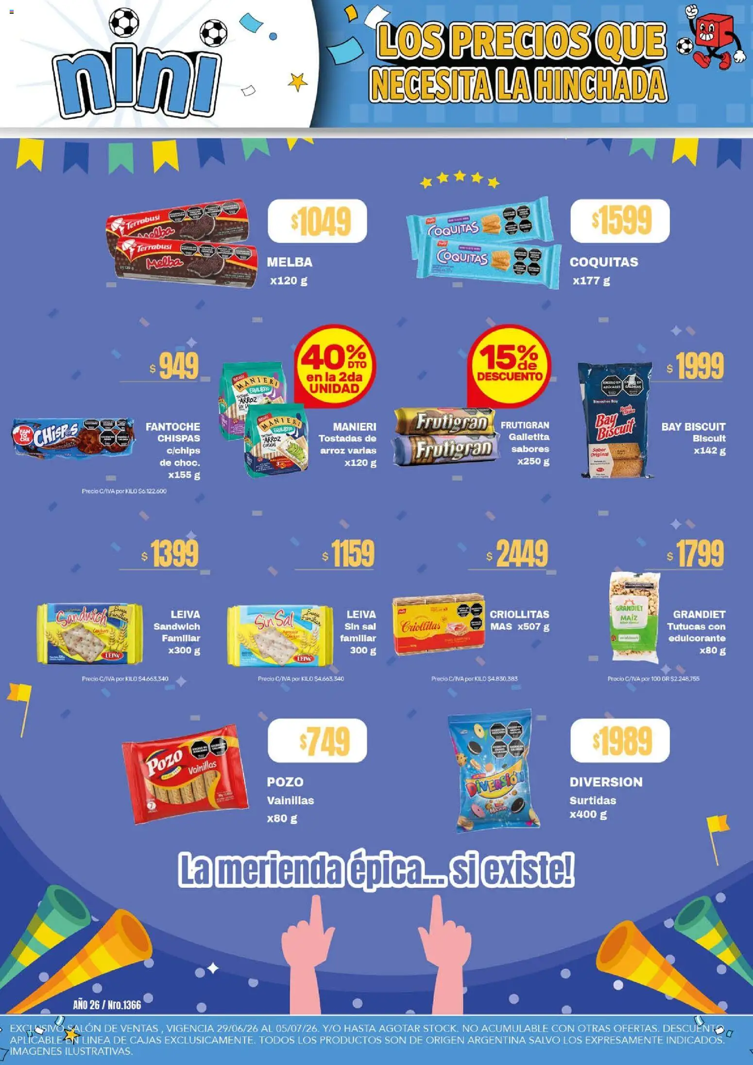 NINI Mayorista ofertas │ válido desde el 29/06/2026 | Página: 33 | Productos: Maiz, Sal, Arroz, Bizcochos