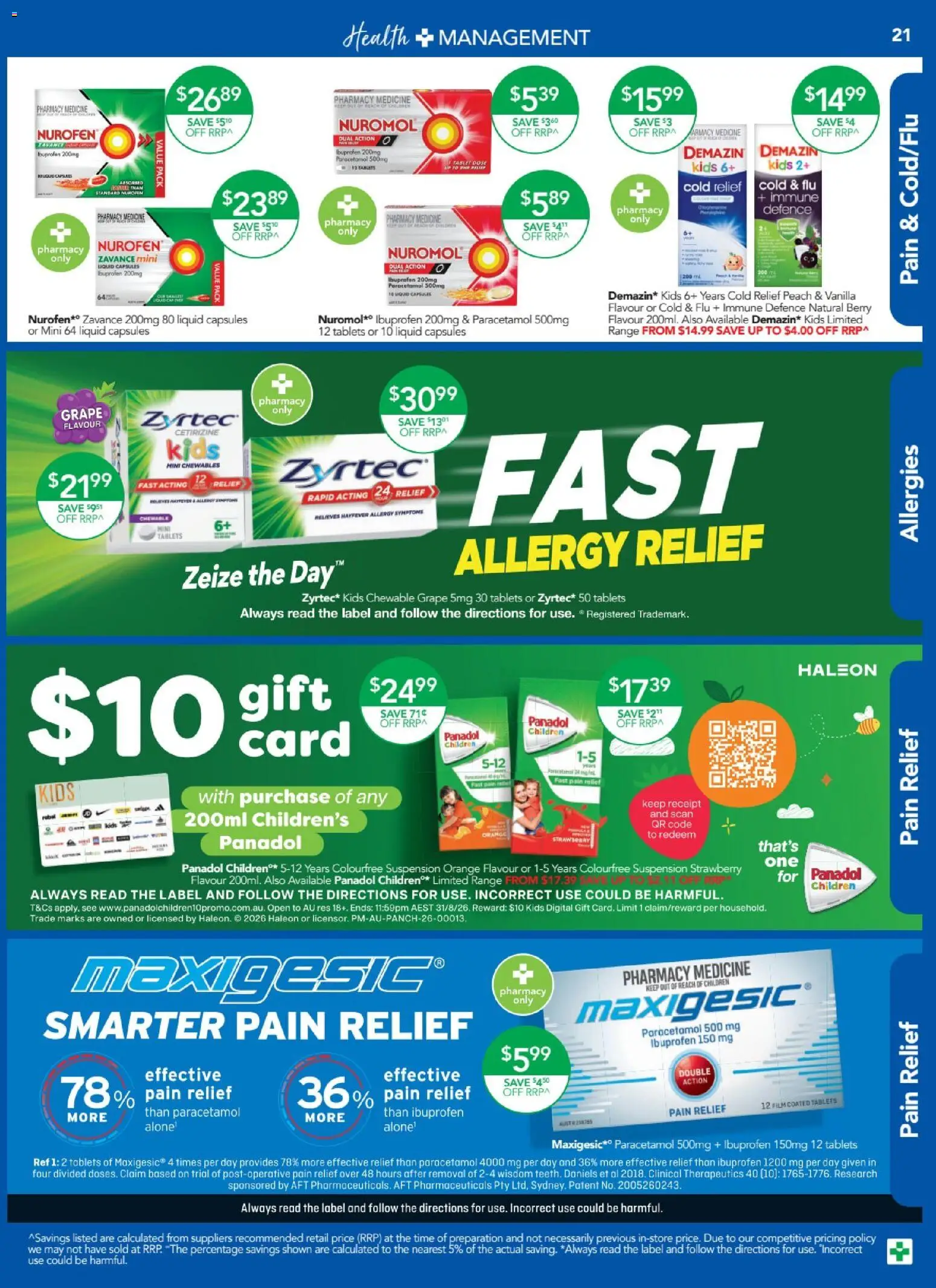 Terry White catalogue - valid from 16.04.2026 | Page: 21 | Products: Peach, Tablets, Pain relief, Allergy