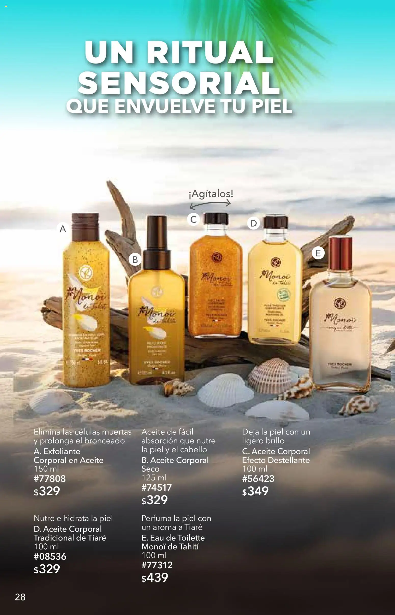 Nuevas ofertas de Yves Rocher válidas en toda la República Mexicana desde el 06/10/2026. ¡Encuentra las mejores ofertas en Yves Rocher campaña 14 2026! | Página: 28 | Productos: Brillo, Aceite, Aceite corporal, Eau de toilette