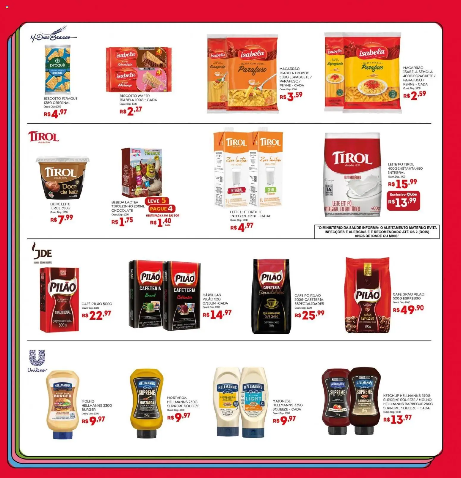Bistek Supermercados Folheto - válido de 26/08/2026 | Página: 6 | Produtos: Espaguete, Mostarda, Pó, Café